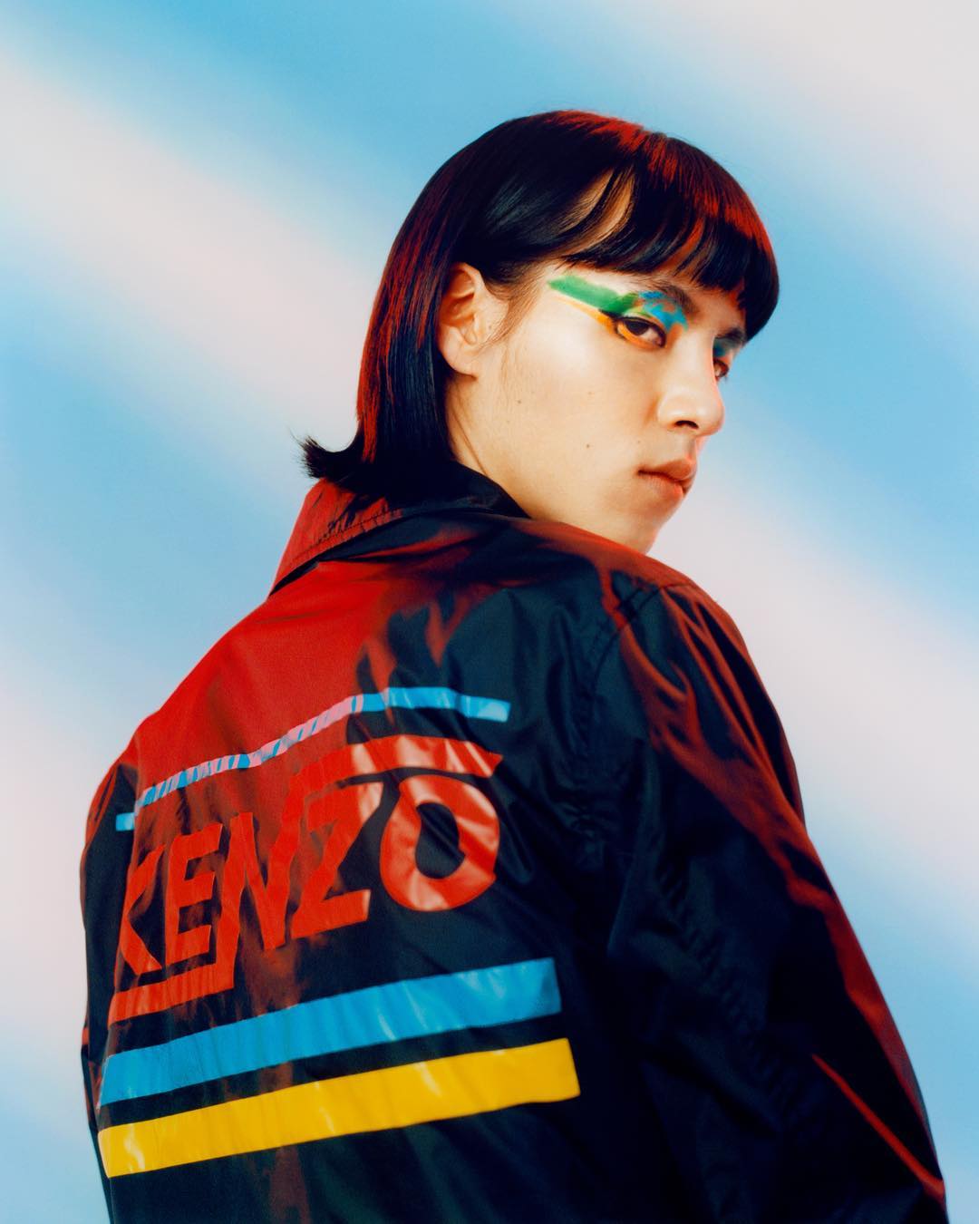 Na (@na___c) for Kenzo SS18. Photography by Scandebergs and styling by Elisa Zaccanti. Hair by Teiji Utsumi and make-up by Marie Bruce. Thank you @012casting!