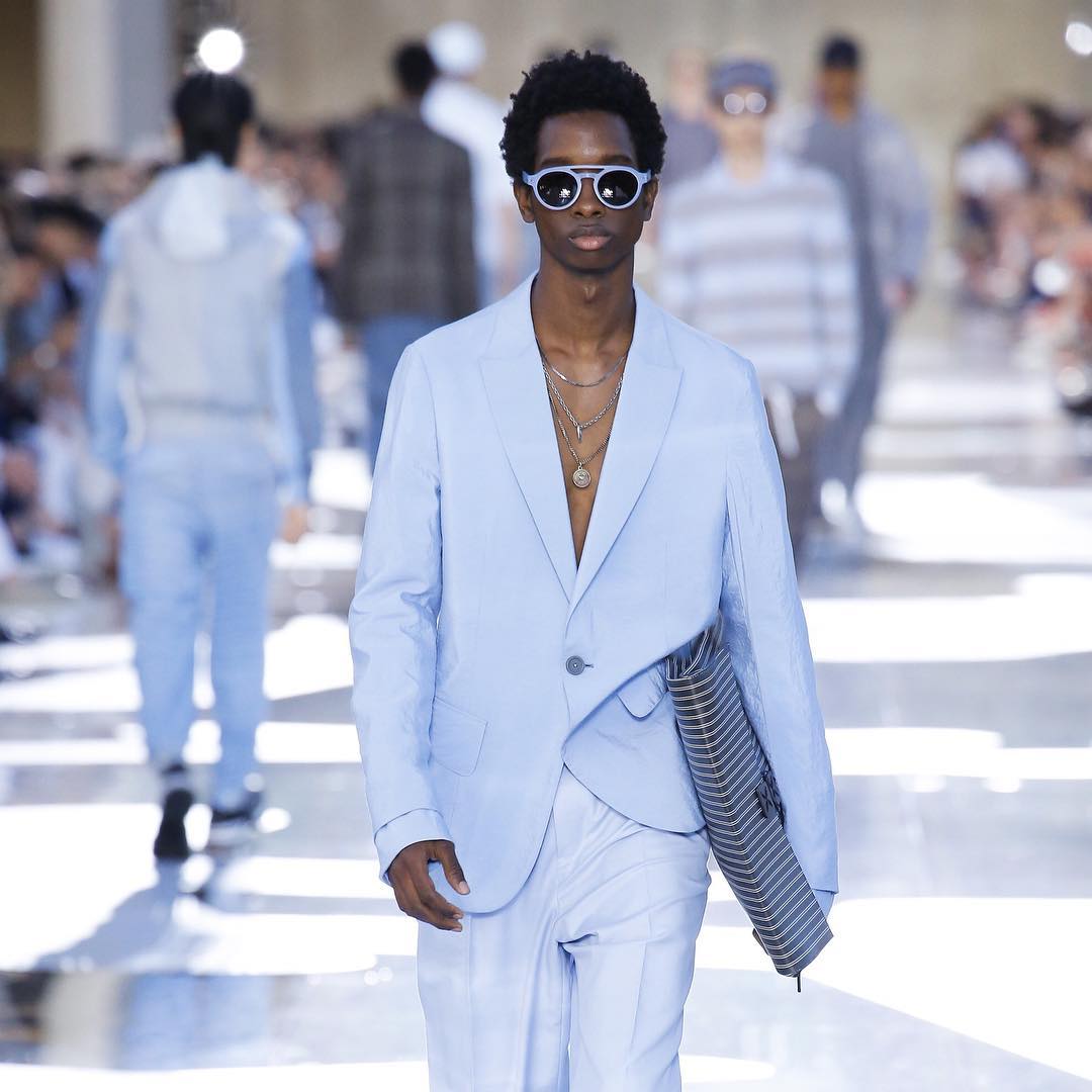 Benoit (@bryann_williams) for Ermenegildo Zegna SS19. Styling by Julie Ragolia. Thank you @arqa_cast!