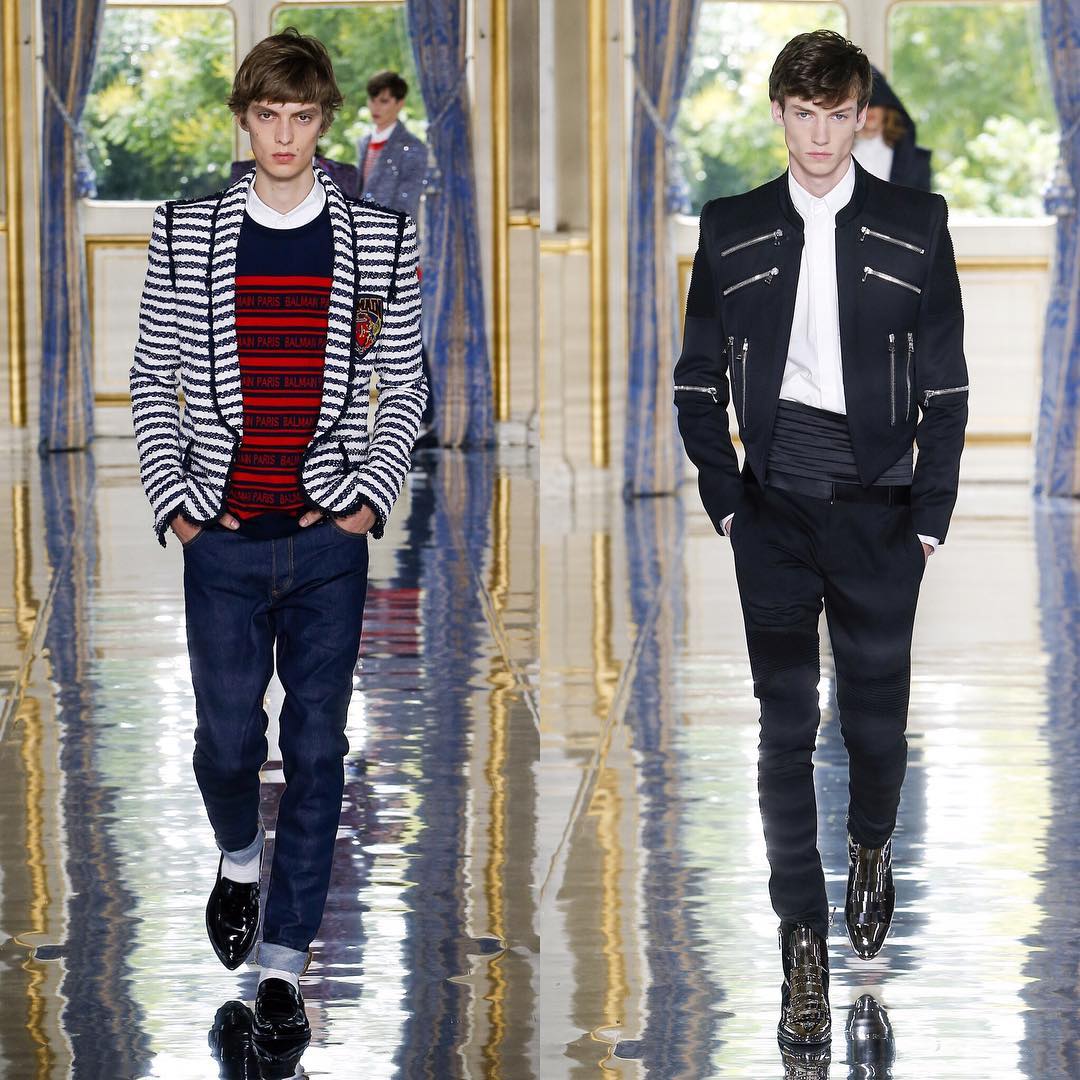 Leon D (@leondame) and Jakob Z (@objakob) for Balmain SS19. Thank you @olivier_rousteing, @jesshallettcast and @caitlin_prosser_!