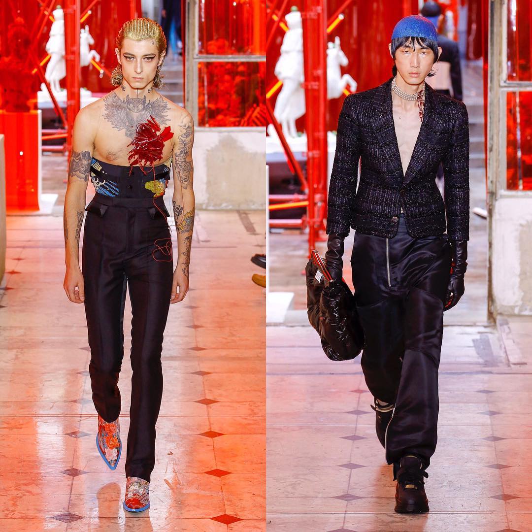 Samuel V (@samlorisnieto) and Han Ji (@hannxji) for Maison Margiela SS19. Styling by Alexis Roche. Thank you @jgalliano and @jesshallettcast!