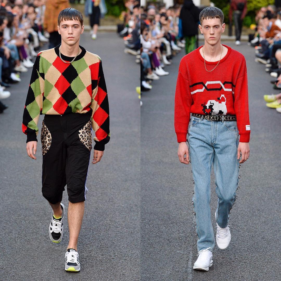 Tom P (@tannedbythemoon) and Jesse T (@jesse_tyrrell) for Martine Rose SS19. Styling by Tamara Rothstein. Thank you @aamo_casting!