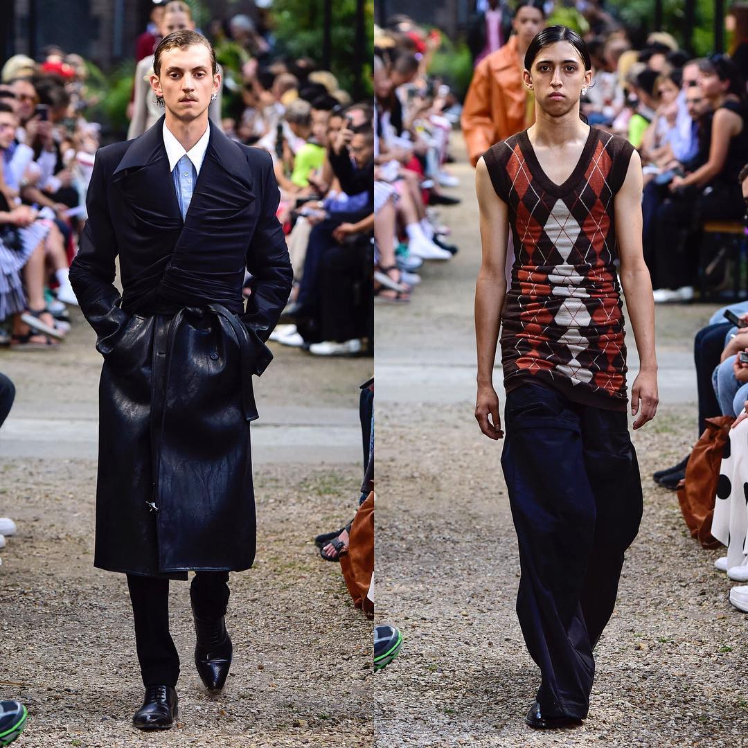 Victor V (@vigniass) and Jude (@jude.fo) for Y/Project SS19. Styling by Ursina Gysi. Thank you @glennmartens and @oliver_ress_casting!