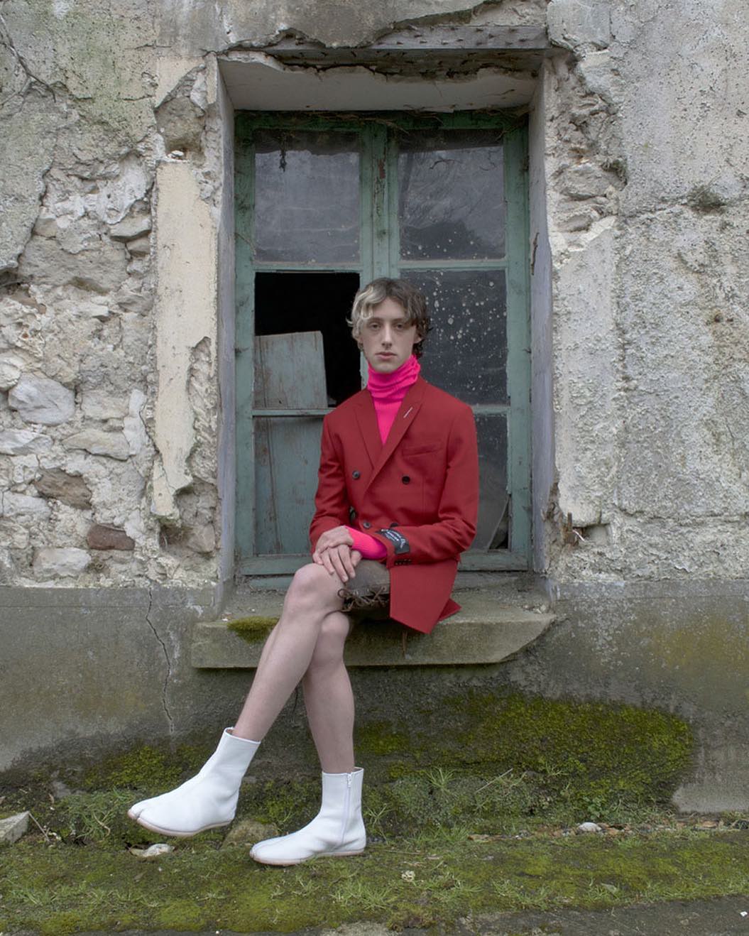 Marius A (@marius_astruc) for Replica Man Magazine. Photography by Patrick Welde and styling by Mauricio Nardi. Hair by Joseph Pujalte and make-up by Satoko Watanabe.