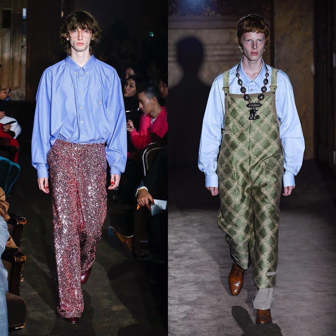 Benno (@bennobulang) and Leon R (@leochrom) (exclusive) for Gucci SS19. Hair by Paul Hanlon, make-up by Yadim and casting by Barbara Nicoli and Leila Ananna.