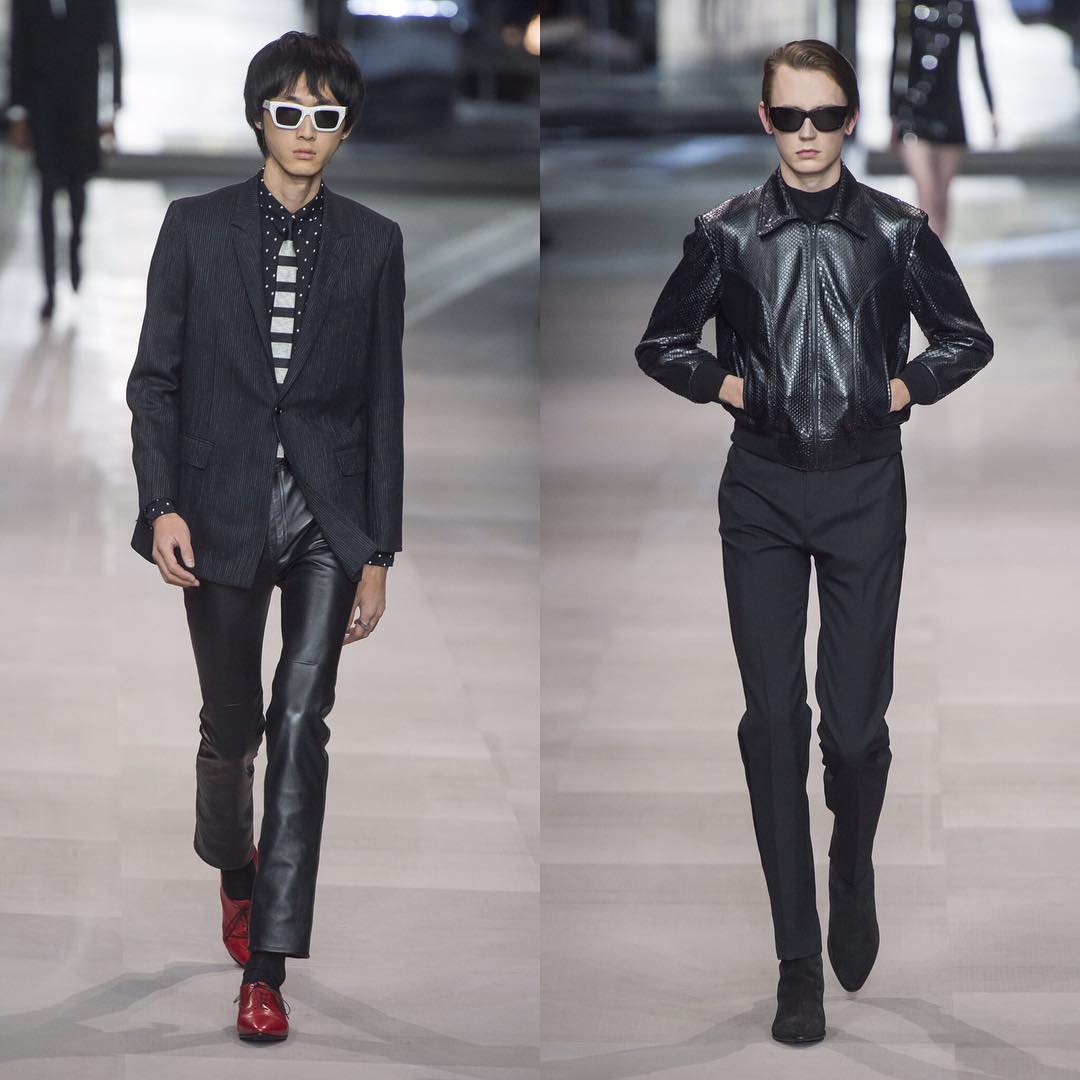 Han Ji (@hannxji) (semi exclusive) and Wesley (@wesleh) (exclusive) for Celine SS19. Styling by Hedi Slimane, hair by Esther Langham, make-up by Aaron de Mey and casting by Natalie Hazzout.