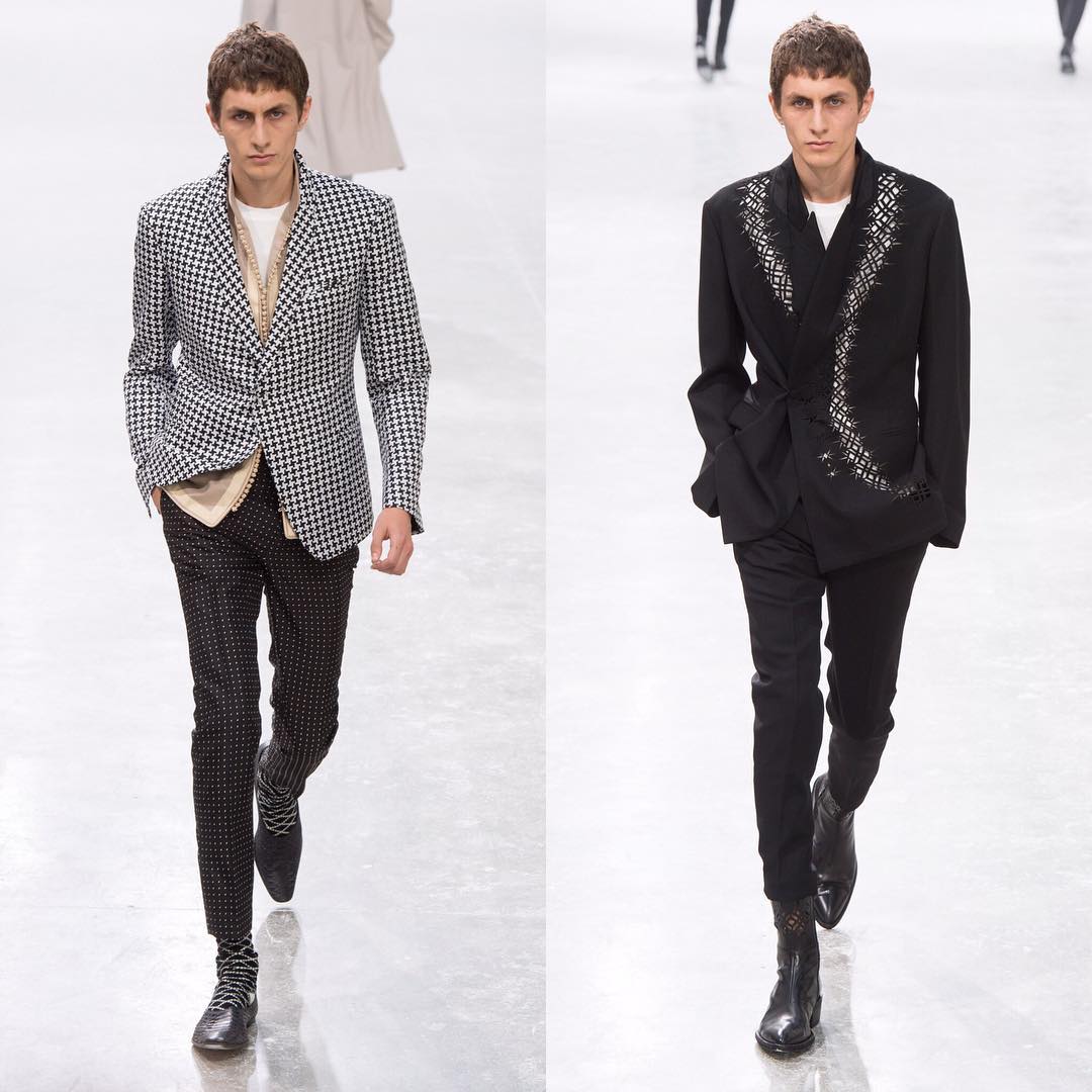 Henry (@henrykitcher) closing Haider Ackermann SS19. Hair by Duffy, make-up by Inge Grognard and casting by Alexandra Sandberg.