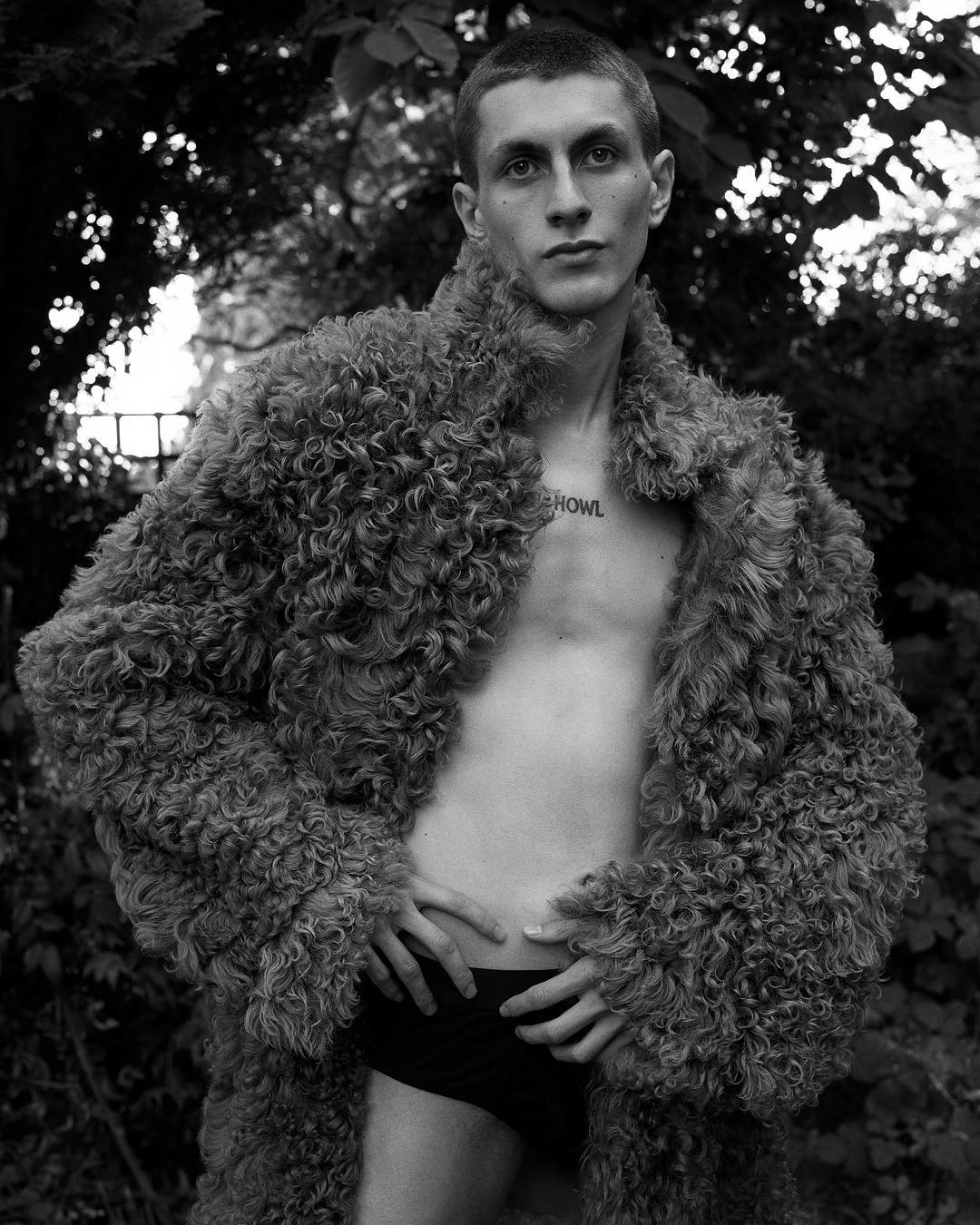 Henry (@henrykitcher) for Luncheon Magazine. Photography by Amit Israeli, styling by Beat Bolliger, hair by Matt Mulhall, make-up by Lotten Holmqvist and casting by Arianna Pradarelli.