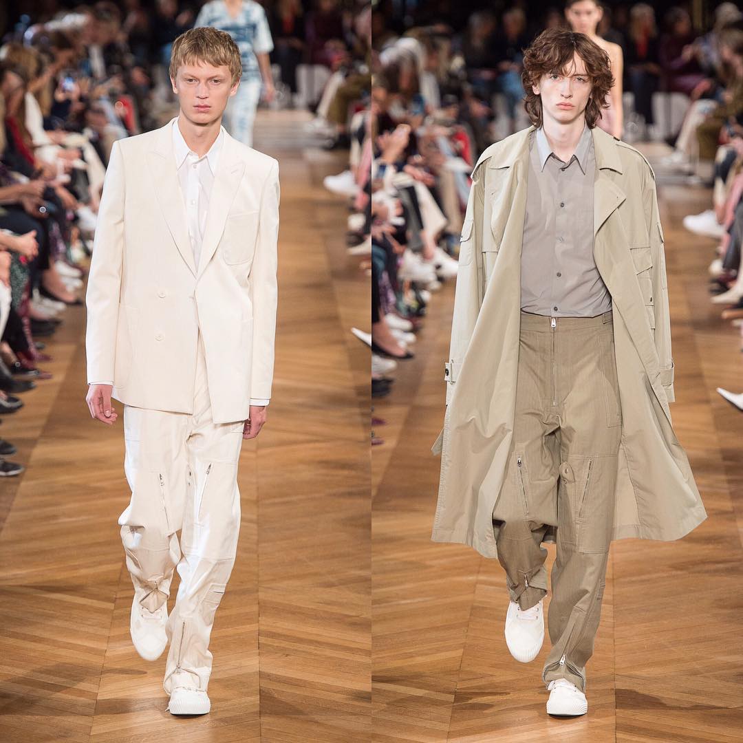 Jonas G (@jonasgloeer) and Benno (@bennobulang) for Stella McCartney SS19. Styling by Jane How, hair by Eugene Souleiman, make-up by Pat McGrath and casting by Ashley Brokaw.