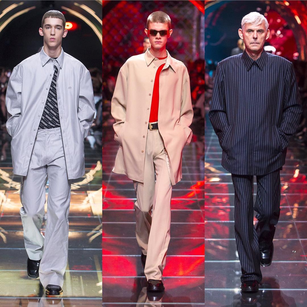 Luis M (@_luismoser), Huub (@huubkooijman) and Erwin (@werdererwin) for Balenciaga SS19. Hair by Gary Gill and make-up by Inge Grognard. Many thanks to @demnagvasalia, @mrt4000 and @tiffngn!