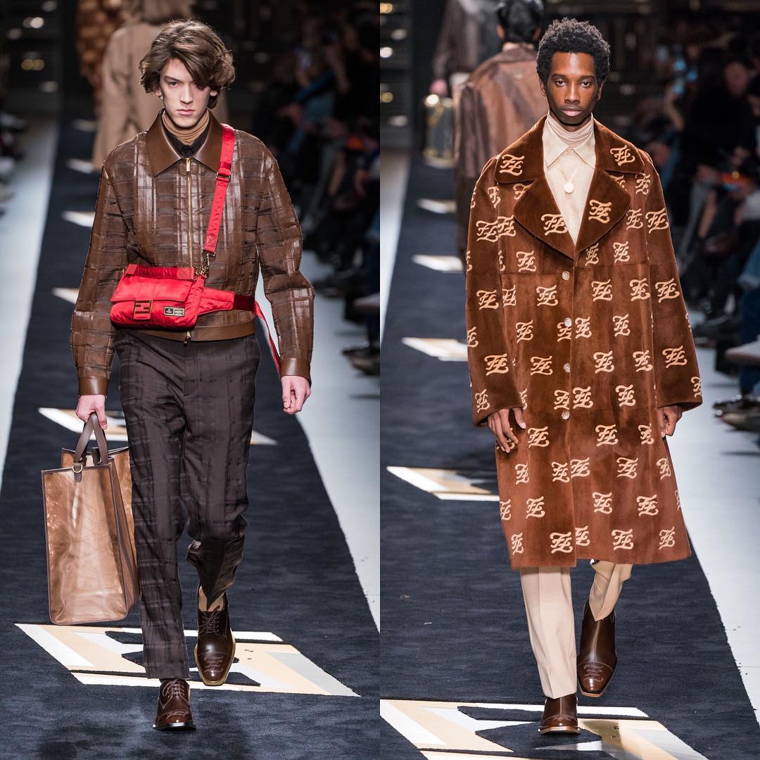 Alexander (@alexbrdy) and Benoit (@bryann_williams) for Fendi AW19. Styling by Julian Ganio, hair by Sam McKnight, makeup by Peter Philips and casting by Samuel Ellis Scheinman.