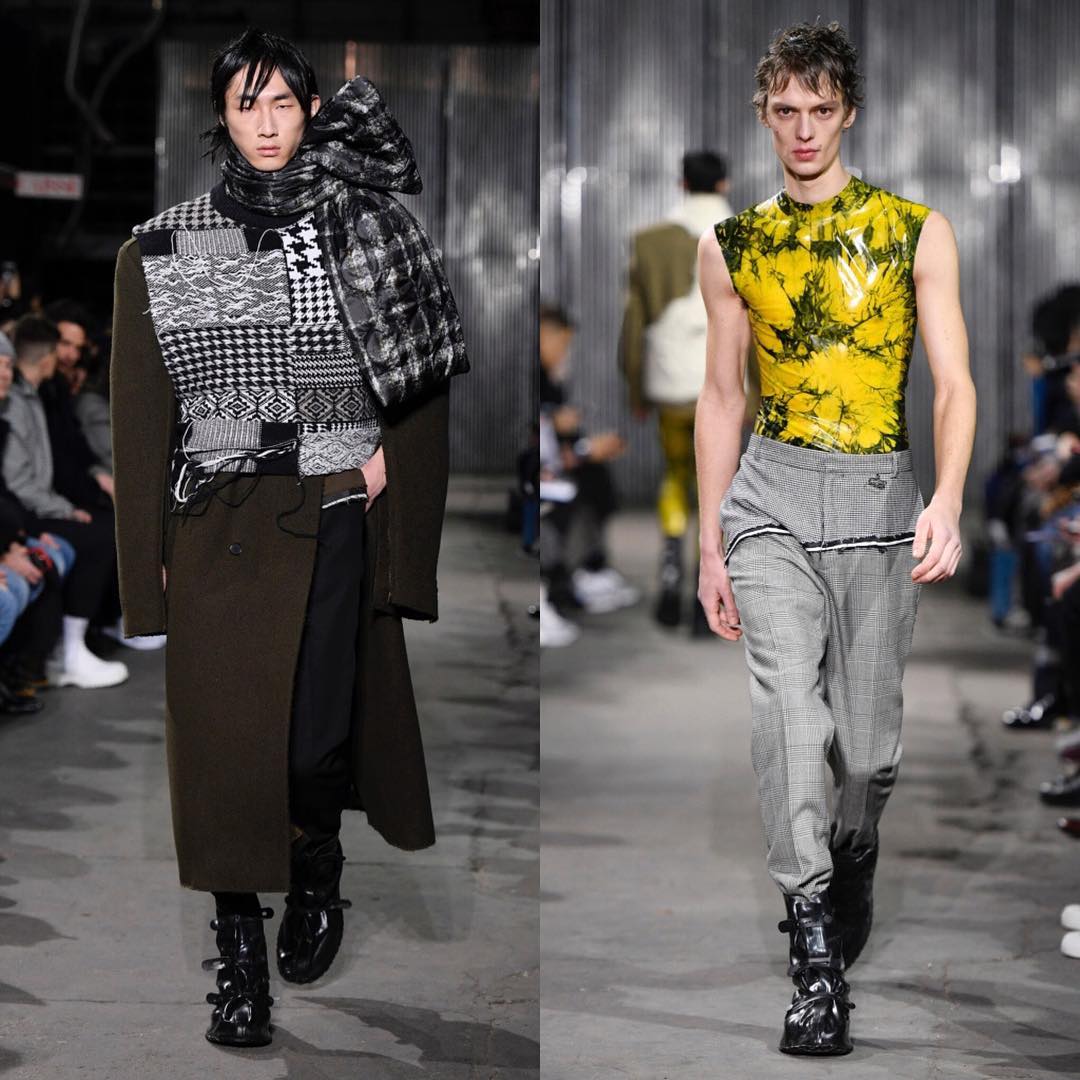 Han Ji (@hannxji) (opened) and Leon D (@leondame) for CMMN SWDN AW19. Styling by Gary David Moore, hair by Jonathan De Francesco, makeup by Celine Martin and casting by Rene de Bathory.