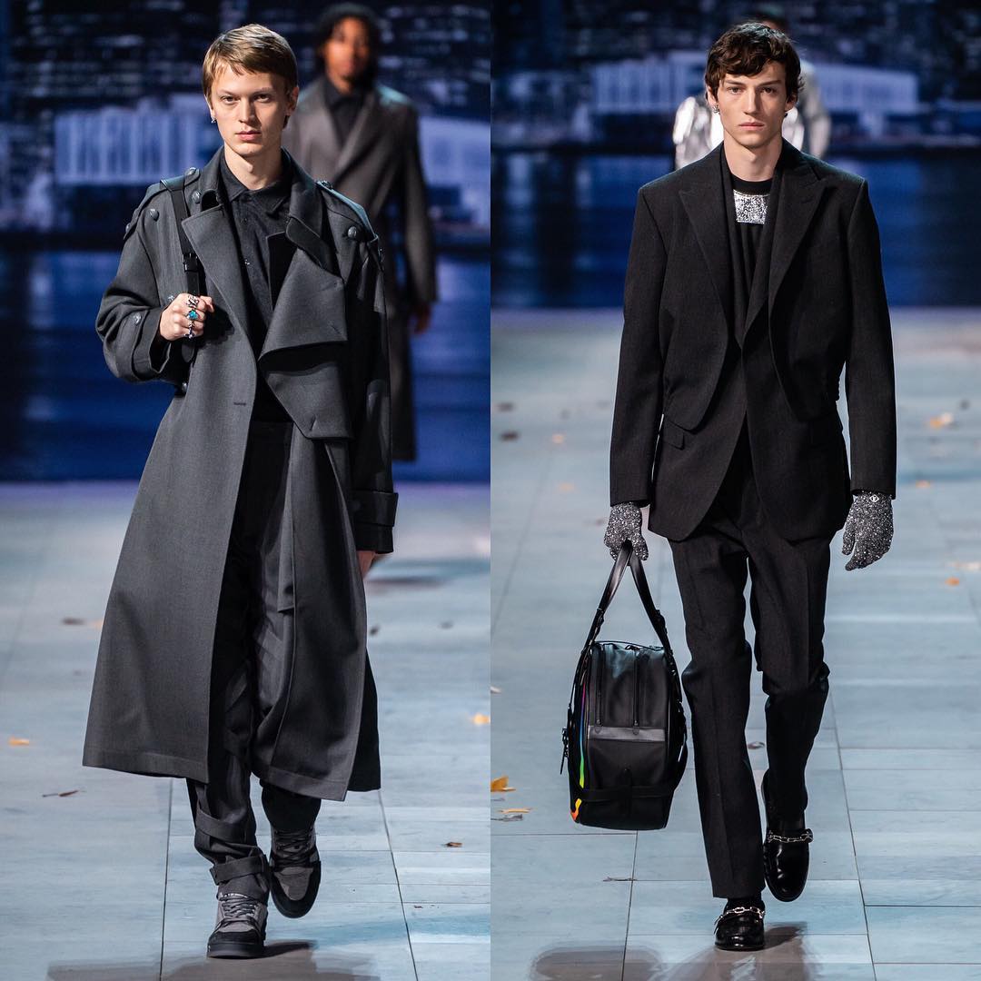 Jonas G (@jonasgloeer) and Jakob Z (@objakob) for Louis Vuitton AW19. Styling by Christine Centenera, hair by Guido Palau, makeup by Isamaya Ffrench and casting by Samuel Ellis Scheinman and Piergiorgio Del Moro.
