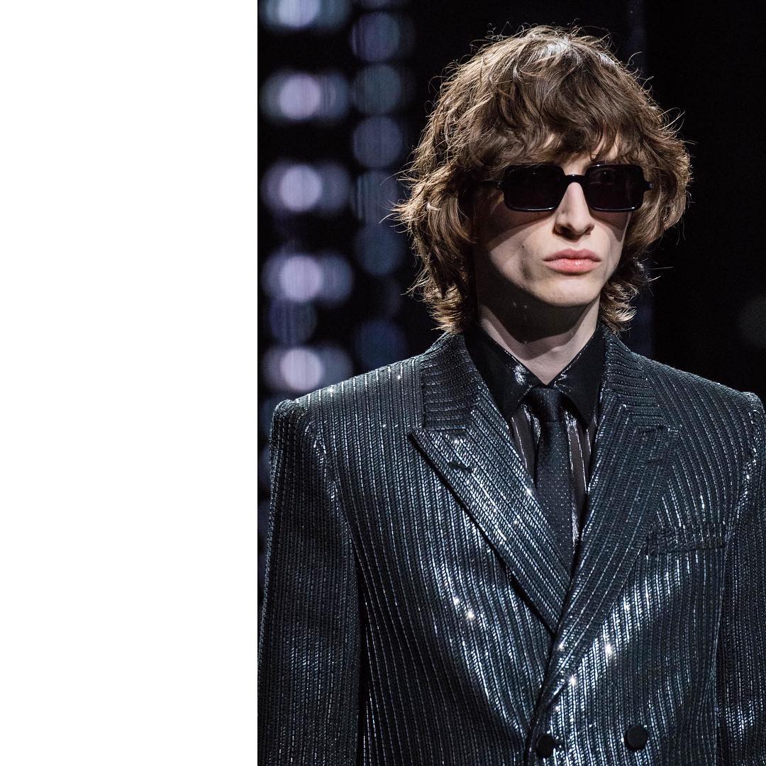 Benno (@bennobulang) for Saint Laurent AW19 by Anthony Vaccarello. Styling by Alastair McKimm, hair by Duffy, makeup by Tom Pecheux and casting by Samuel Ellis Scheinman and Piergiorgio Del Moro.