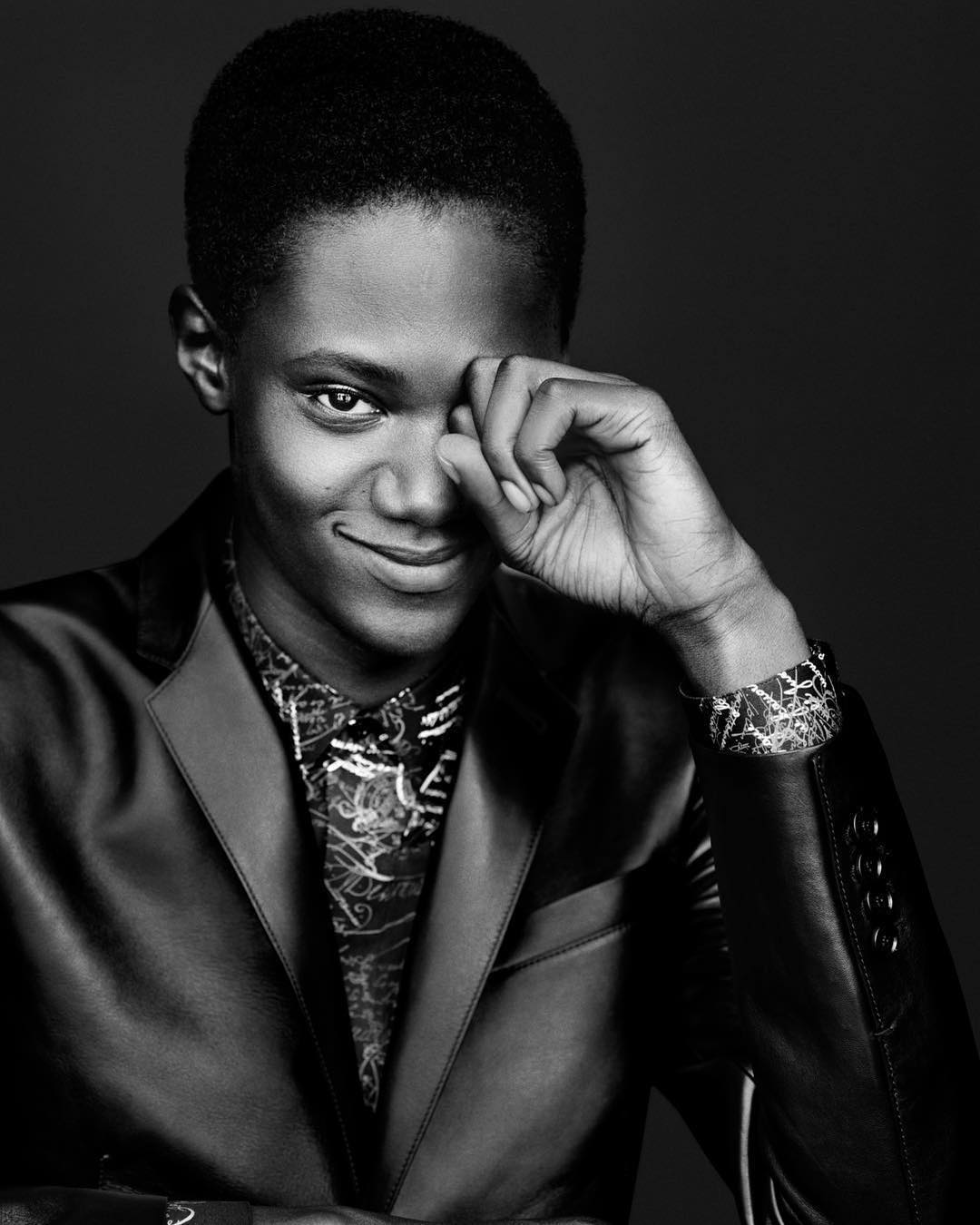 Diacaria (@diacaria_k) for Berluti's Spring/Summer 2019 campaign by Kris Van Assche. Photography by Alasdair McLellan, styling by Mauricio Nardi, hair by Anthony Turner, makeup by Lynsey Alexander and casting by Piergiorgio Del Moro.