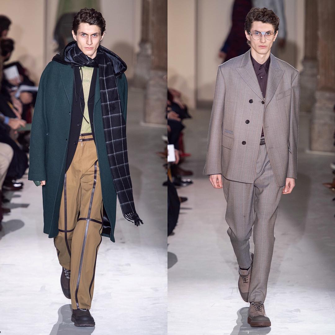 Henry (@henrykitcher) for Salvatore Ferragamo AW19. Styling by Jodie Barnes, hair by Jimmy Paul, makeup by Lucia Pieroni and casting by Piergiorgio Del Moro and Giulia Massullo.