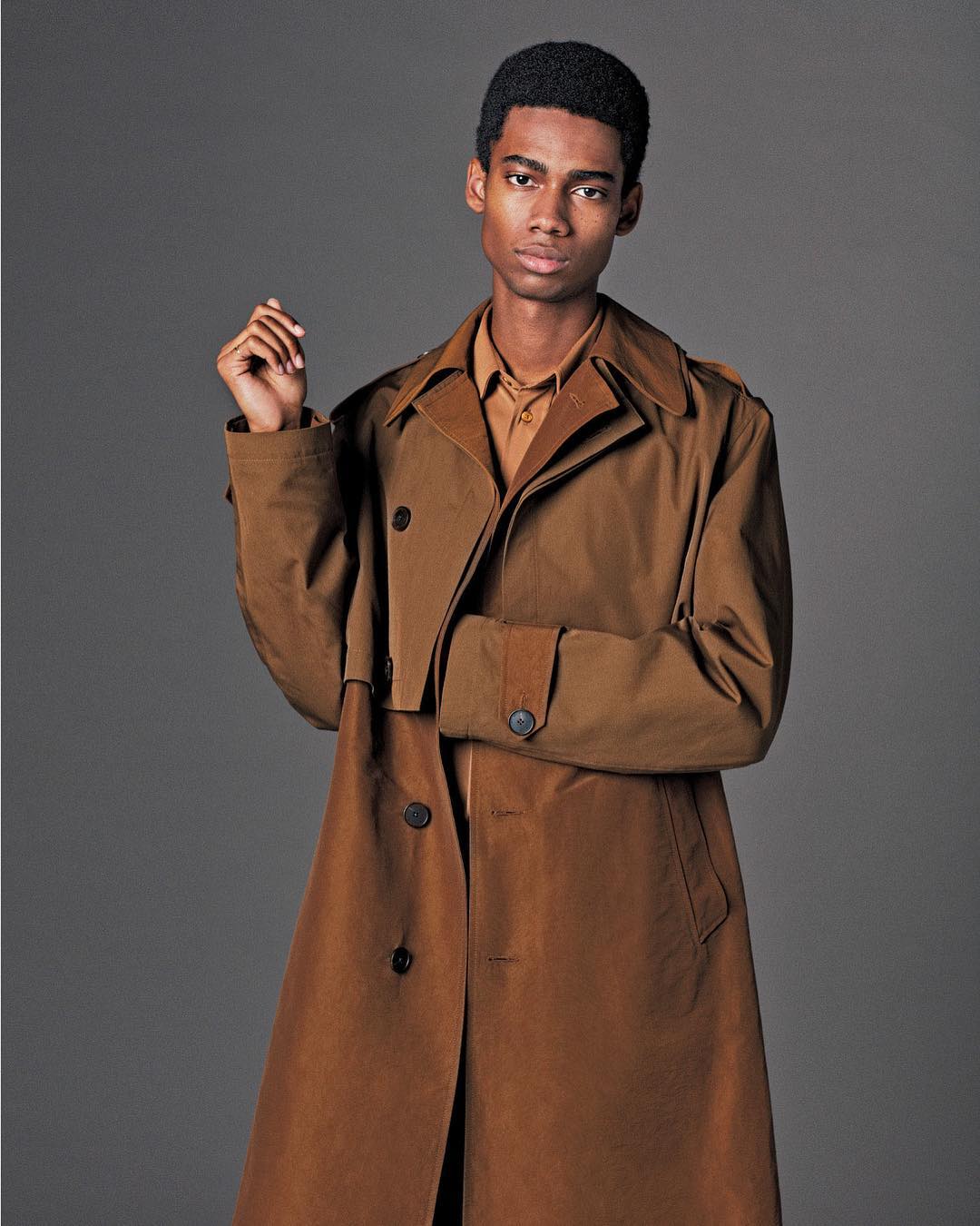 Keiron (@kcaynes) for L'Uomo Vogue. Photography by Paul Wetherell, creative direction by Thomas Persson, styling by Mattias Karlsson, hair by Cim Mahony, makeup by Gemma Smith-Edhouse and casting by Piergiorgio Del Moro and Juliun Williams.