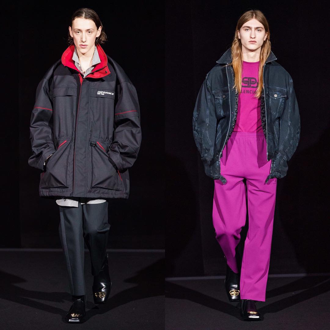 Marius A (@marius_astruc) and Danil (@danilkotliar) for Balenciaga AW19. Hair by Gary Gill and makeup by Inge Grognard.
