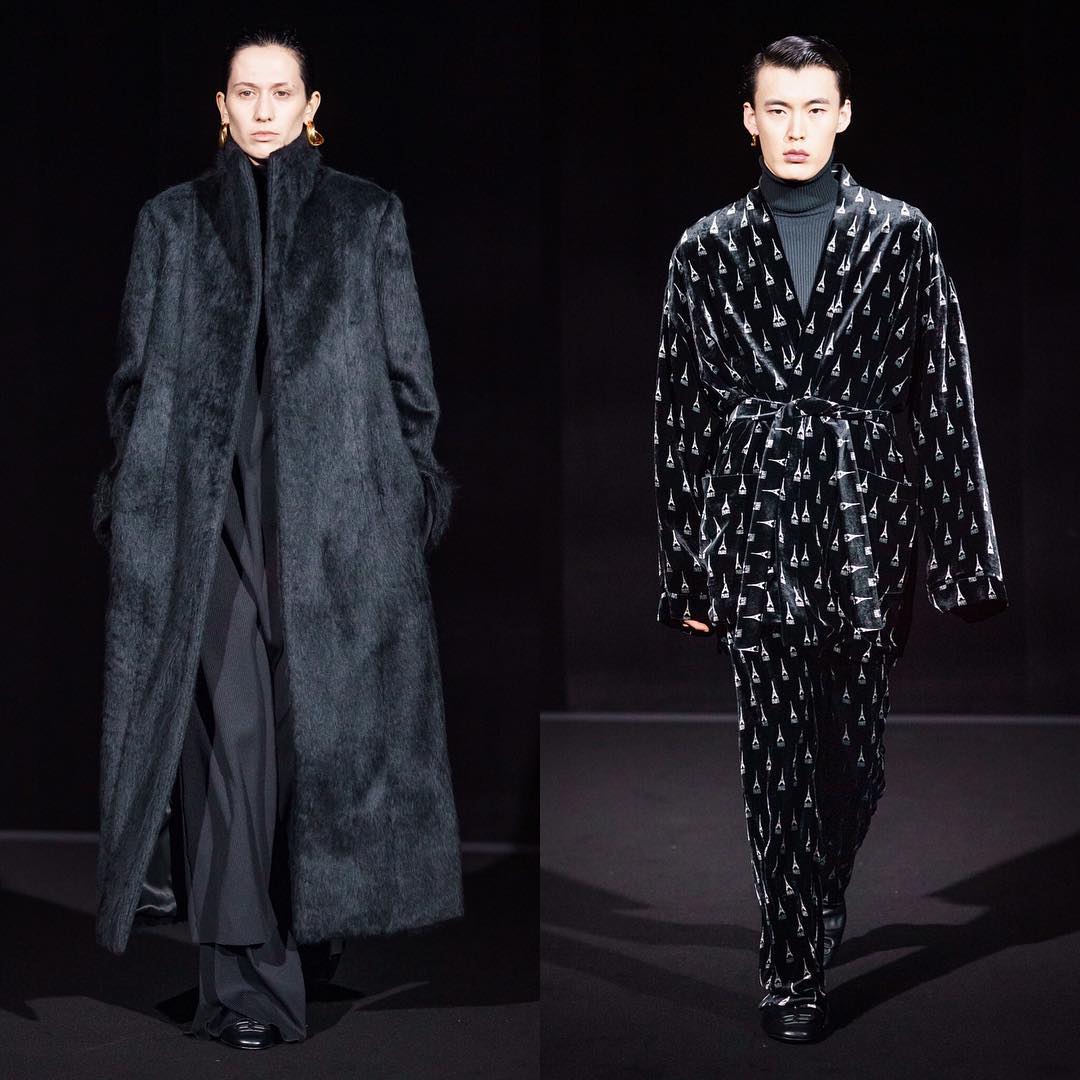 Maud (@maudescudie) and Joohyung (@joooooohyung) for Balenciaga AW19. Hair by Holli Smith and Gary Gill and makeup by Inge Grognard.