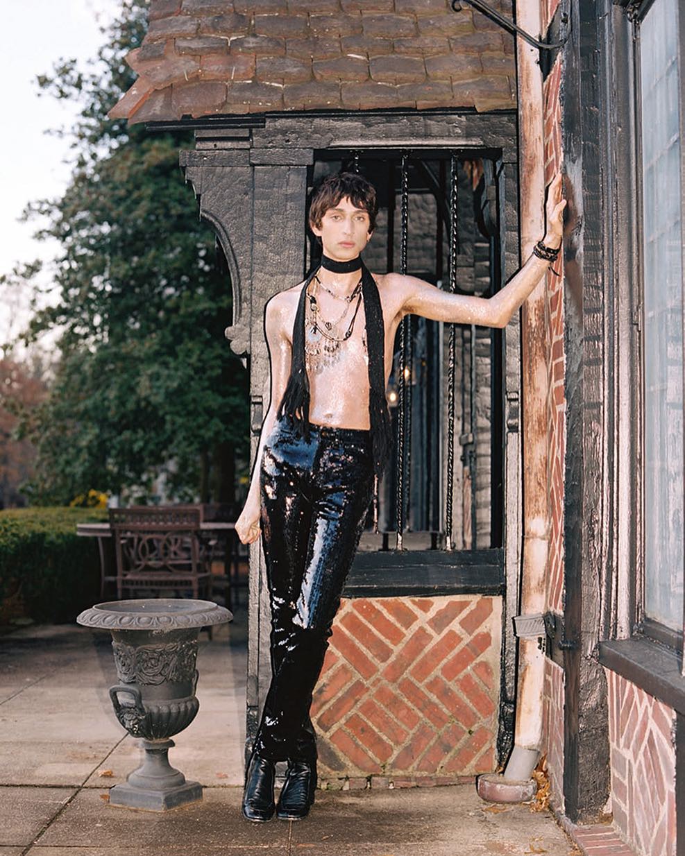 Raad (@raadstergram) for Barneys Man Spring 2019. Photography by Pierre-Ange Carlotti, styling by Haley Wollens, hair by Marki Shkreli and makeup by Kuma.