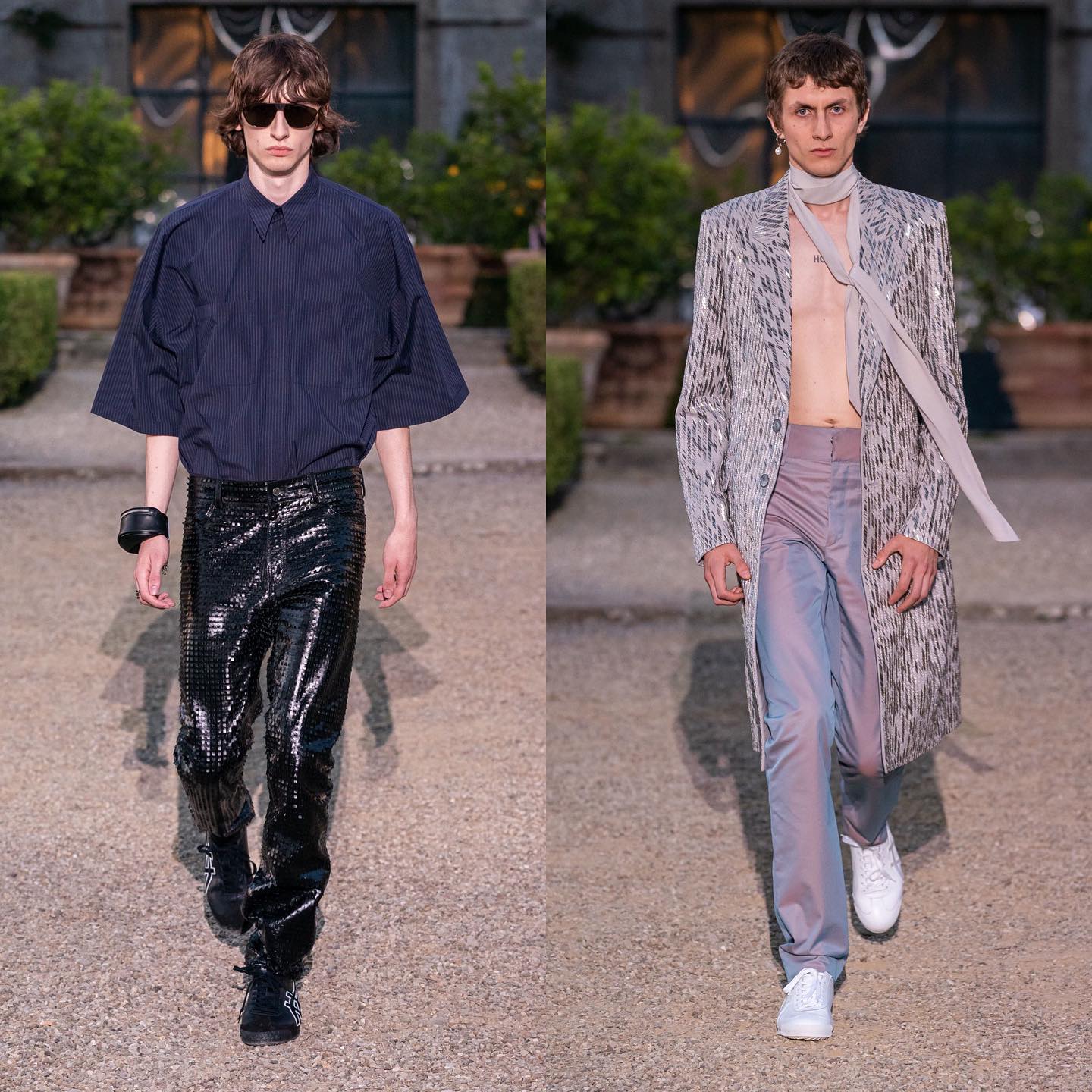 Benno (@bennobulang) and Henry (@henrykitcher) (closed) for Givenchy SS20. Styling by Mel Ottenberg, hair by Paul Hanlon, makeup by Lynsey Alexander and casting by Piergiorgio Del Moro.