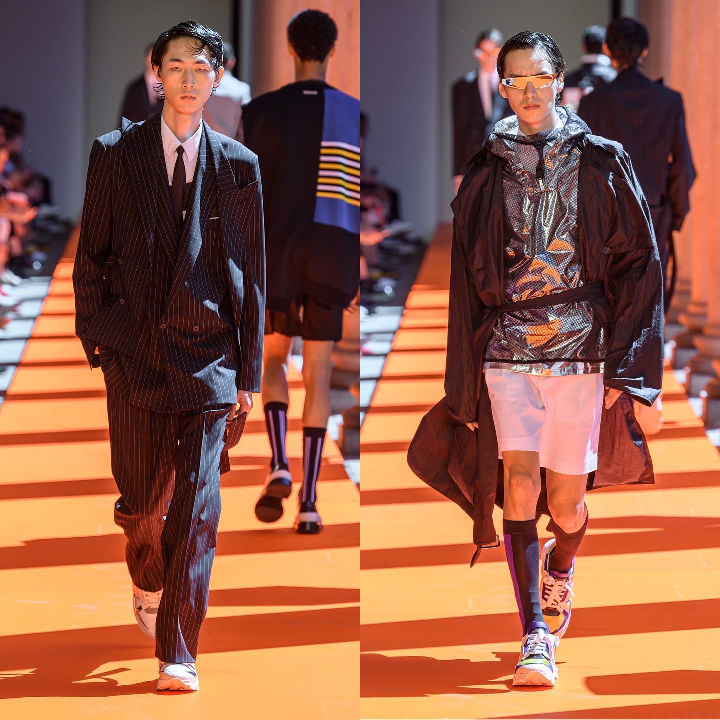 Han Ji (@hannxji) and Na (@na.aaaaaaaa) for Les Hommes SS20. Styling by Robbie Spencer and casting by Barbara Nicoli and Leila Ananna.