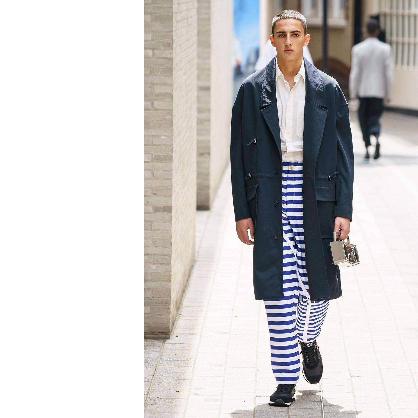 Haris K (@bigduttykhan) for Chalayan SS20. Styling by Jodie Barnes, hair by Naoki Komiya, makeup by Megumi Matsuno and casting by Rebecca Knox.
