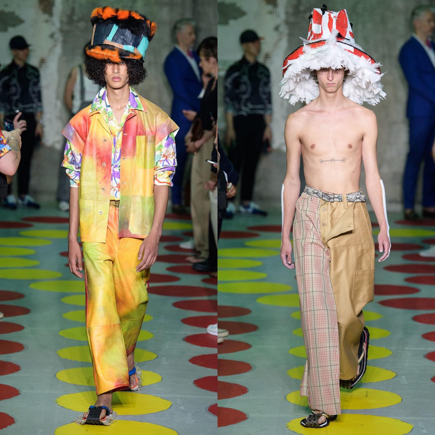 Ibraheem (@ibraheemhowell) and Alexander C (@alexandercareymorgan) for Marni SS20. Styling by Michele Rafferty and casting by Rachel Chandler and Walter Pearce.