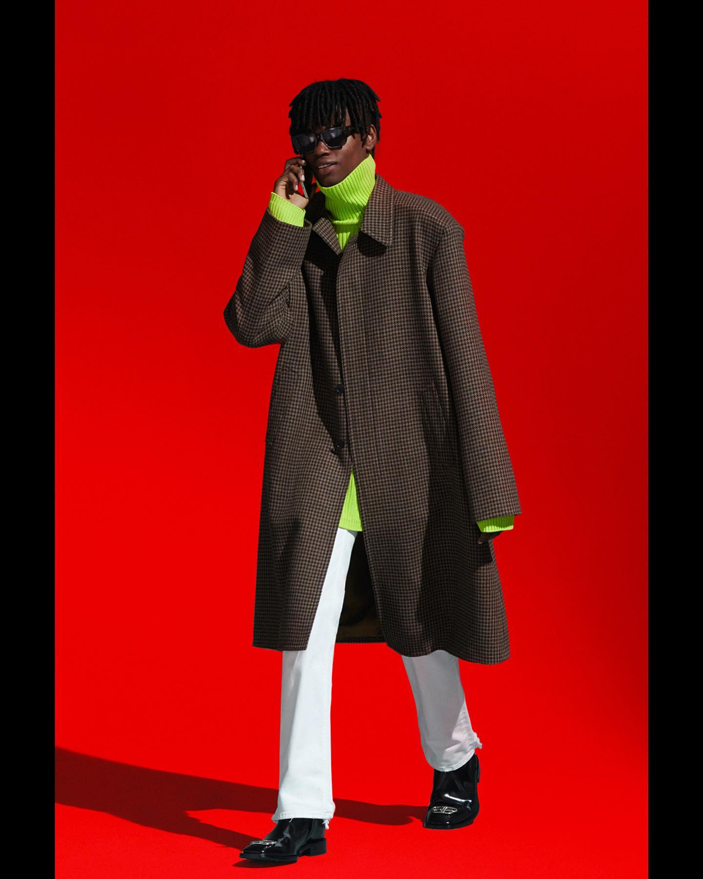Jocelino (@dadijho) for Balenciaga Pre-Fall 2019. Photography by Jean-Pierre Attal, styling by Lotta Volkova, hair by Holli Smith and makeup by Inge Grognard.