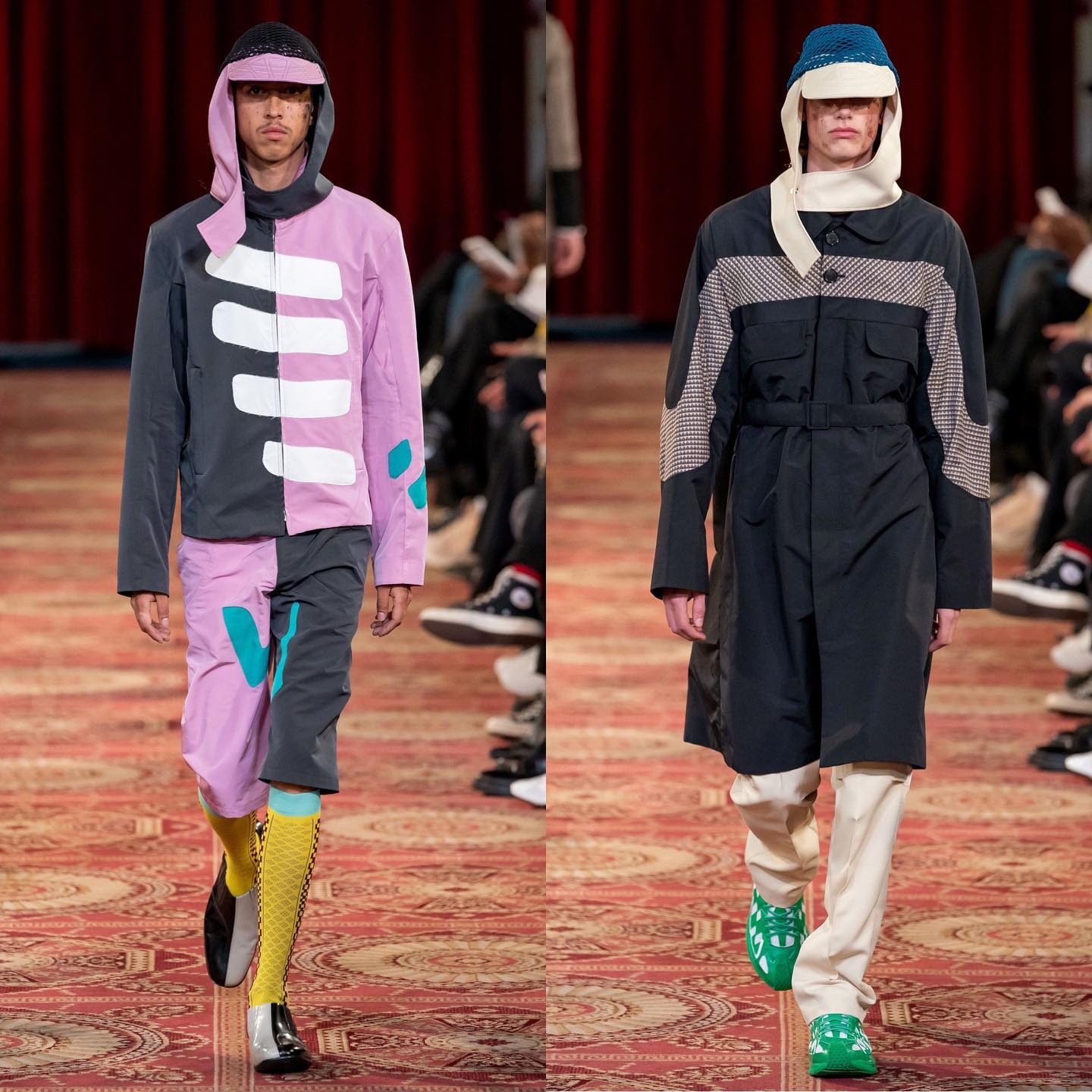 Jude (@jude.forster) and Benjamin M (@steezinspielberg) for Kiko Kostadinov SS20. Styling by Stephen Mann, hair by Kiyoko Odo, makeup by Nami Yoshida and casting by Henry Thomas.