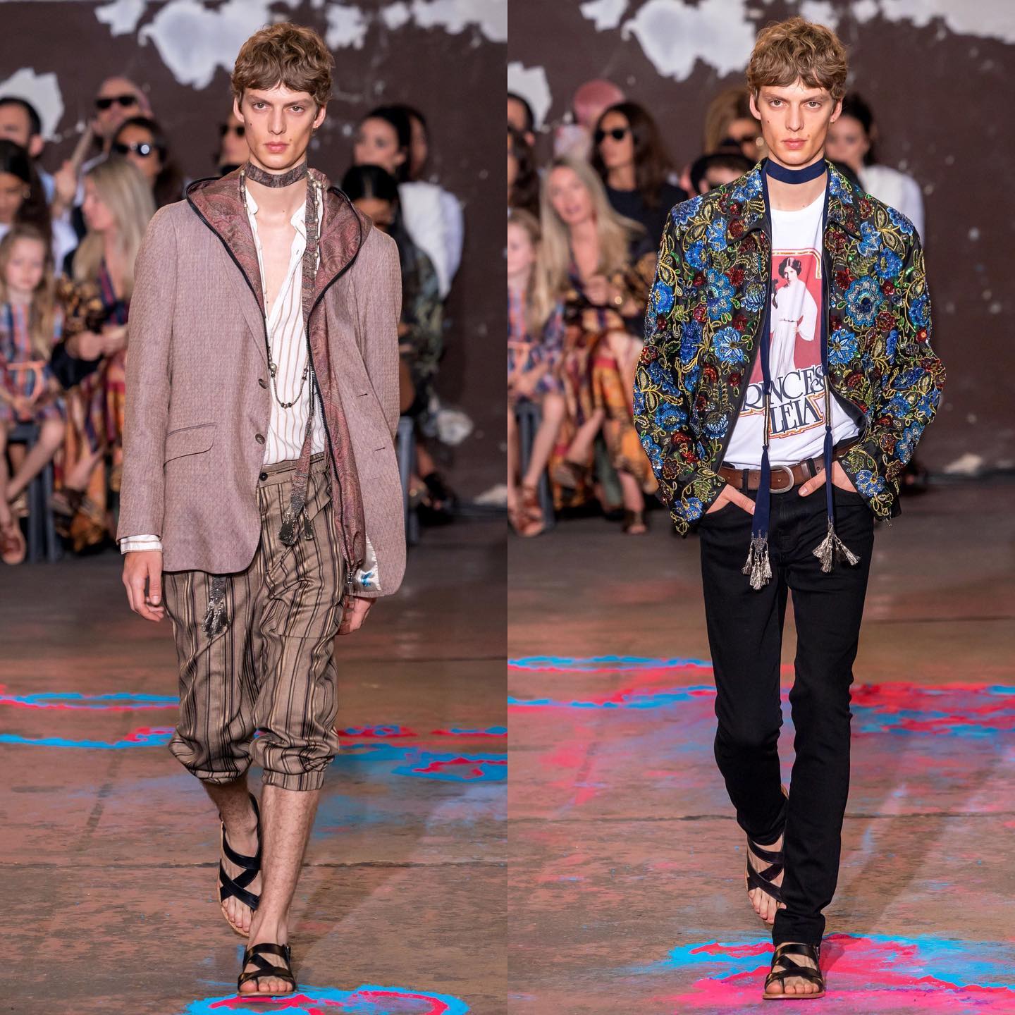 Leon D (@leondame) for Etro SS20. Styling by Geraldine Saglio and casting by Giulia Massullo and Helena Balladino.