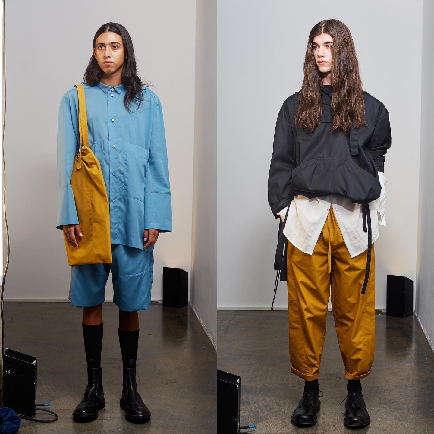 Jude (@judecantcomeouttoplay) and Oscar J (@weetwooot) for Phoebe English SS20. Styling by Ellie Grace Cumming, hair by Cyndia Harvey, makeup by Jenny Coombs and casting by Troy Fearn.