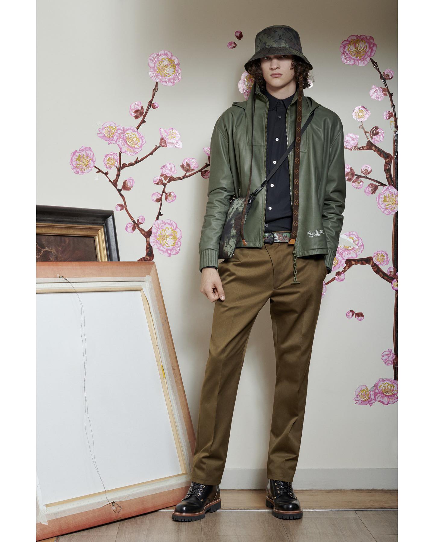 Jonas W (@jonasvgtm) for Louis Vuitton Pre-Fall 2020. Photography by Norbert Schoerner, styling by Marq Rise, hair by Karim Belghiran, makeup by Helene Vasnier and casting by Samuel Ellis Scheinman.