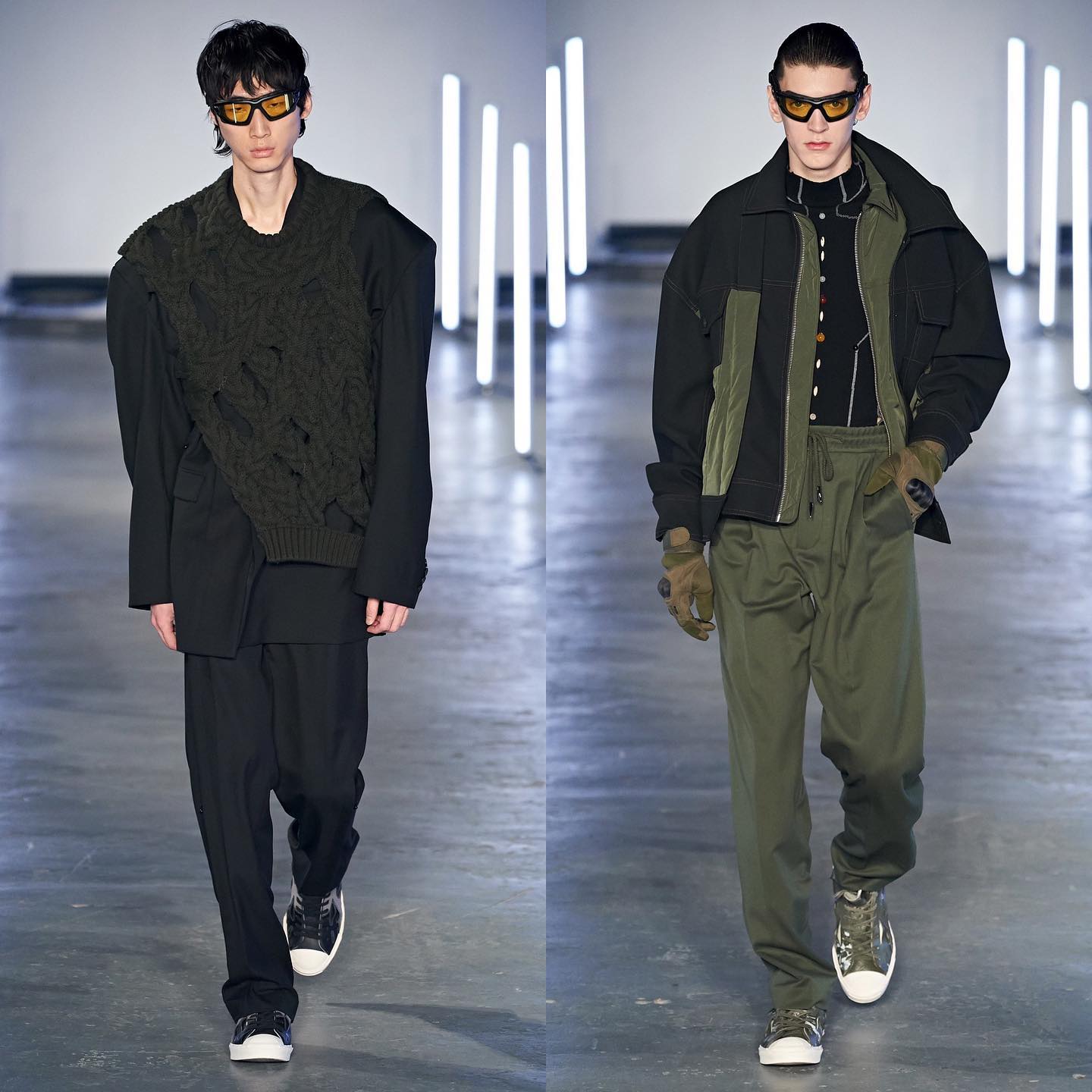 Han Ji (@hannxji) and Alexander (@alexbrdy) for Feng Chen Wang AW20. Styling by Anders Sølvsten Thomsen, hair by Kota Suizu, makeup by Celia Burton and casting by Arianna Pradarelli.