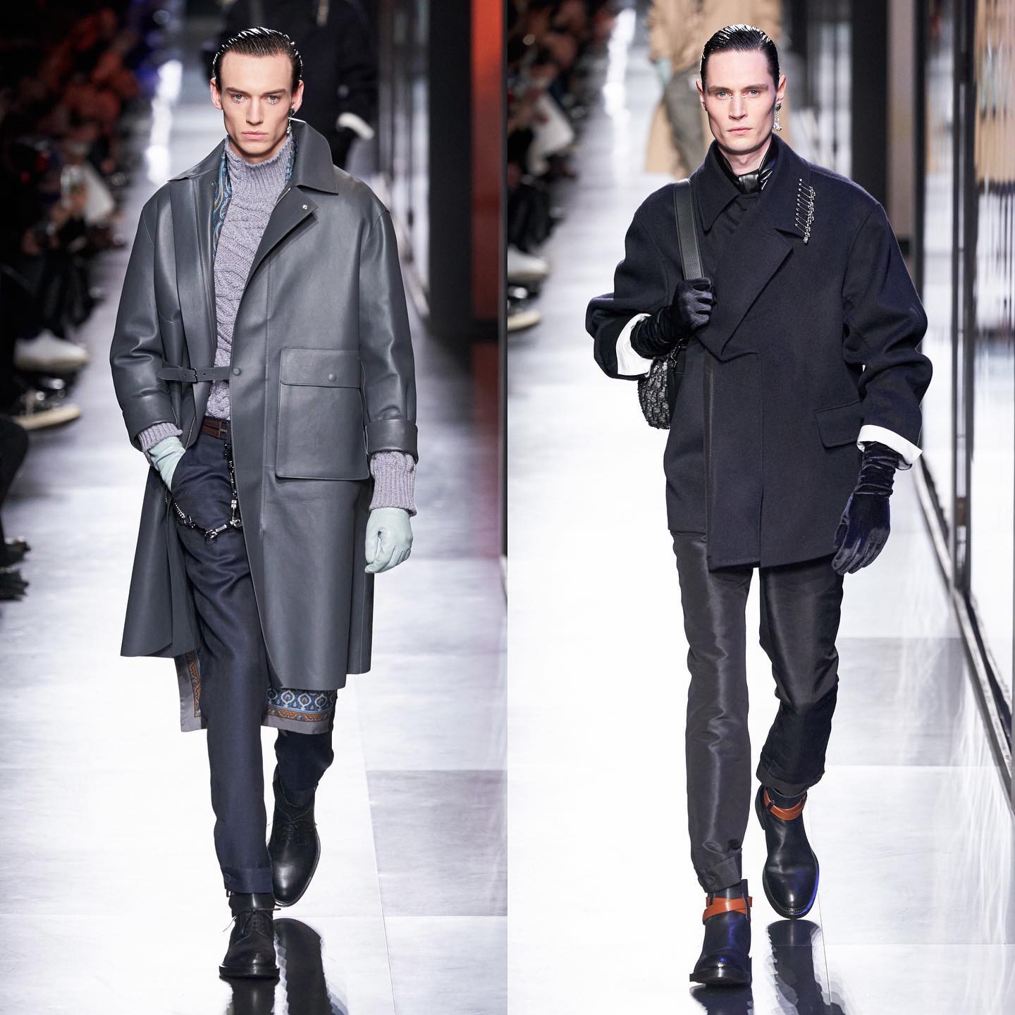 Jakob Z (@objakob) and Andrew W (@andrew_westermann) for Dior Men AW20. Styling by Melanie Ward, hair by Guido Palau, makeup by Peter Philips and casting by Shelley Durkan.