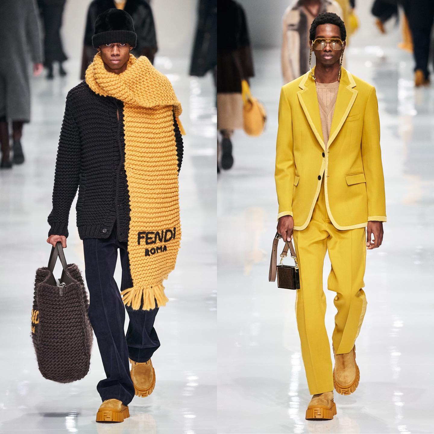 Keiron (@kcaynes) and Benoit (@bryann_williams) Na (@na_jaeyoung) for Fendi AW20. Styling by Julian Ganio, hair by Sam McKnight, makeup by Peter Philips and casting by Piergiorgio Del Moro and Cicek Brown.