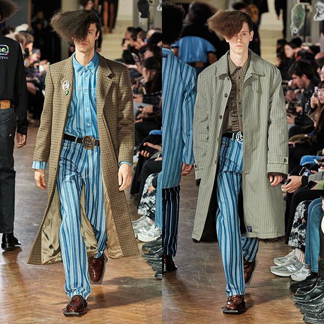 Scott (@srlski) and Jesse T (@jesse_tyrrell) for Martine Rose AW20. Styling by Tamara Rothstein, hair by Gary Gill, makeup by Marina Belfon-Rose and casting by Madeleine Østlie.