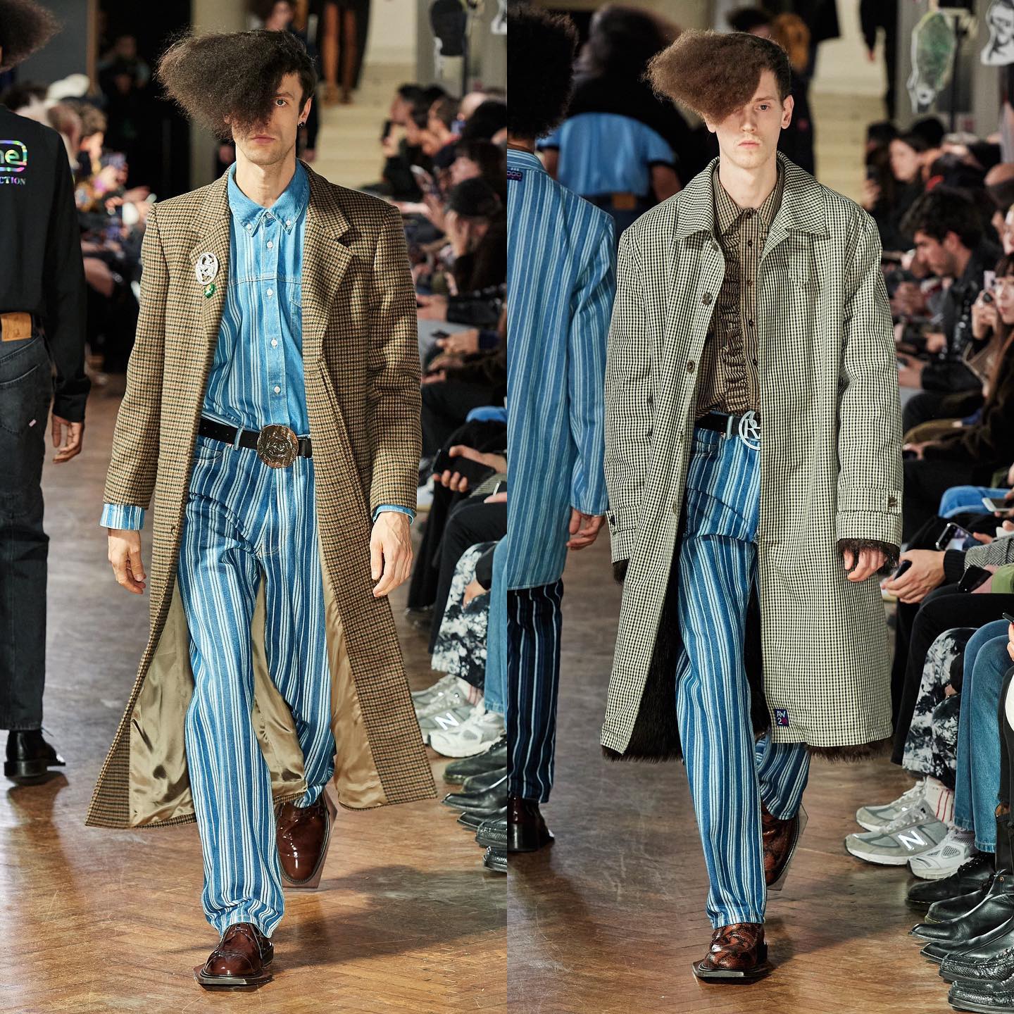 Scott (@srlski) and Jesse T (@jesse_tyrrell) for Martine Rose AW20. Styling by Tamara Rothstein, hair by Gary Gill, makeup by Marina Belfon-Rose and casting by Jasmin Islamović.