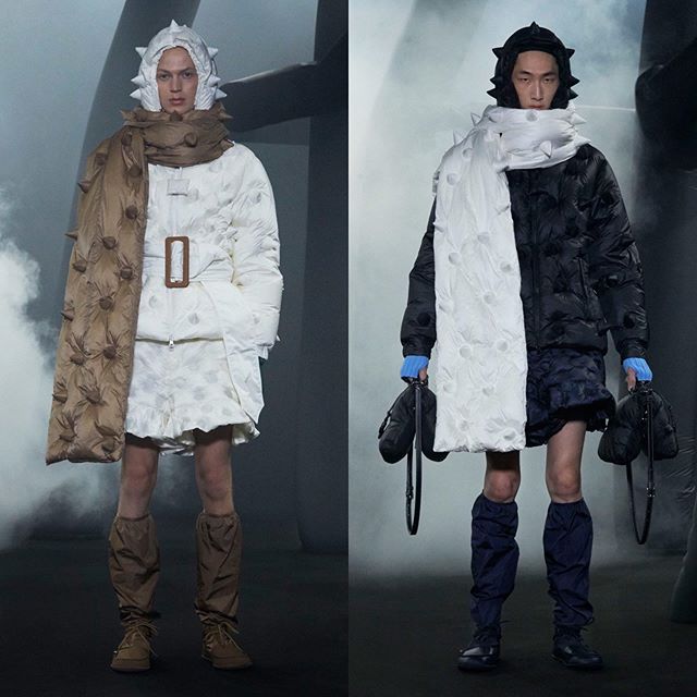 Jonas G (@jonasgloeer) and Han Ji (@hannxji) for Moncler x J.W. Anderson AW20. Styling by Benjamin Bruno, hair by Anthony Turner, makeup by Lynsey Alexander and casting by Samuel Ellis Scheinman.