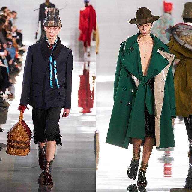 Jonas G (@jonasgloeer) and Leon D (@leondame) for Maison Margiela AW20. Styling by Alexis Roche and Olivier Rizzo, hair by Eugene Souleiman, makeup by Pat McGrath and casting by Jess Hallett.