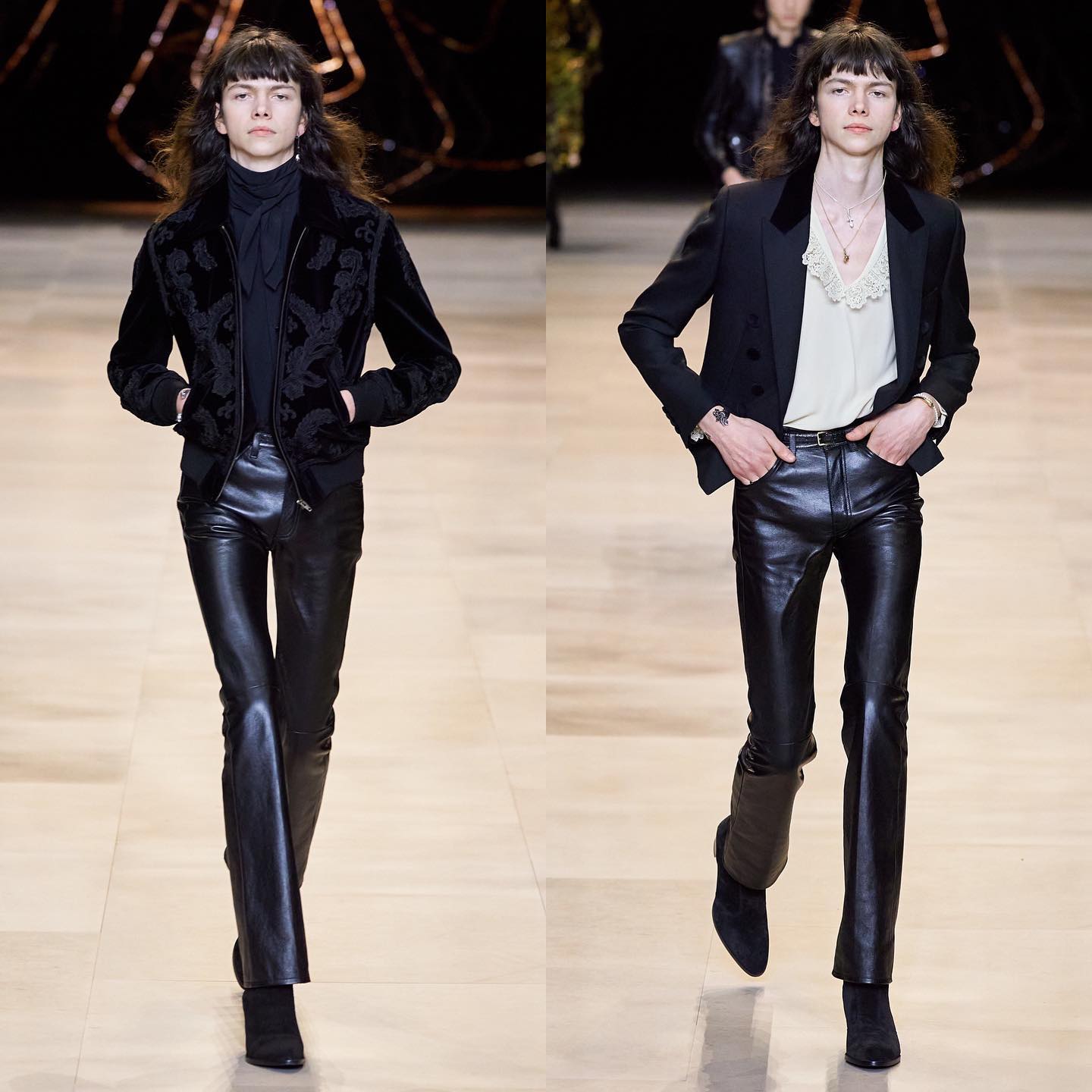 Kieran L (@baby_kano_) for Celine AW20. Hair by Esther Langham, makeup by Aaron de Mey and casting by Natalie Hazzout.