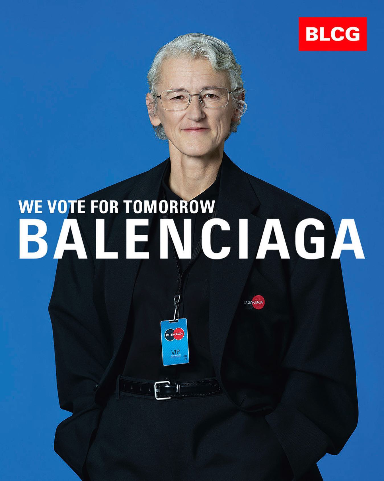 Neda for Balenciaga's Summer 2020 campaign. Photography by Laurence Chaperon, hair by Holli Smith and makeup by Inge Grognard.