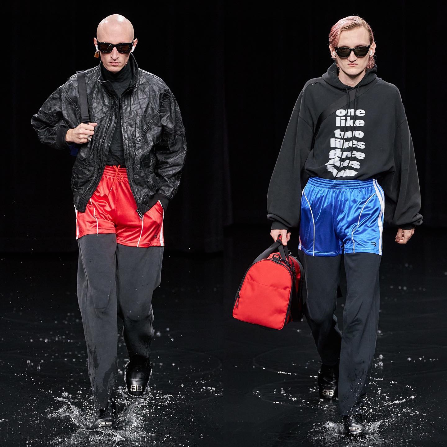 Golo (@golo.pauleit) and Leonard (@brotmitoel) for Balenciaga AW20. Hair by Gary Gill and makeup by Inge Grognard. Thank you @demnagvasalia and @mrt4000.