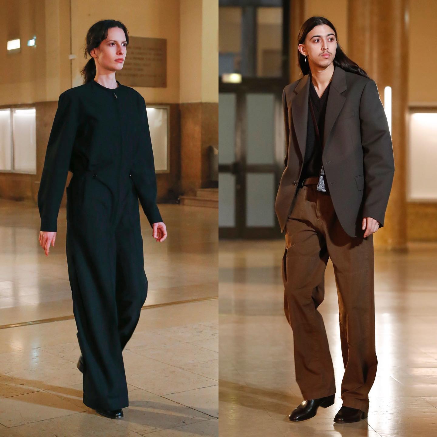 Lily (@lilystandefer) and Jude (@judecantcomeouttoplay) for Lemaire AW20. Styling by Benoit Bethume, hair by James Pecis, makeup by Carole Colombani and casting by Henry Thomas.