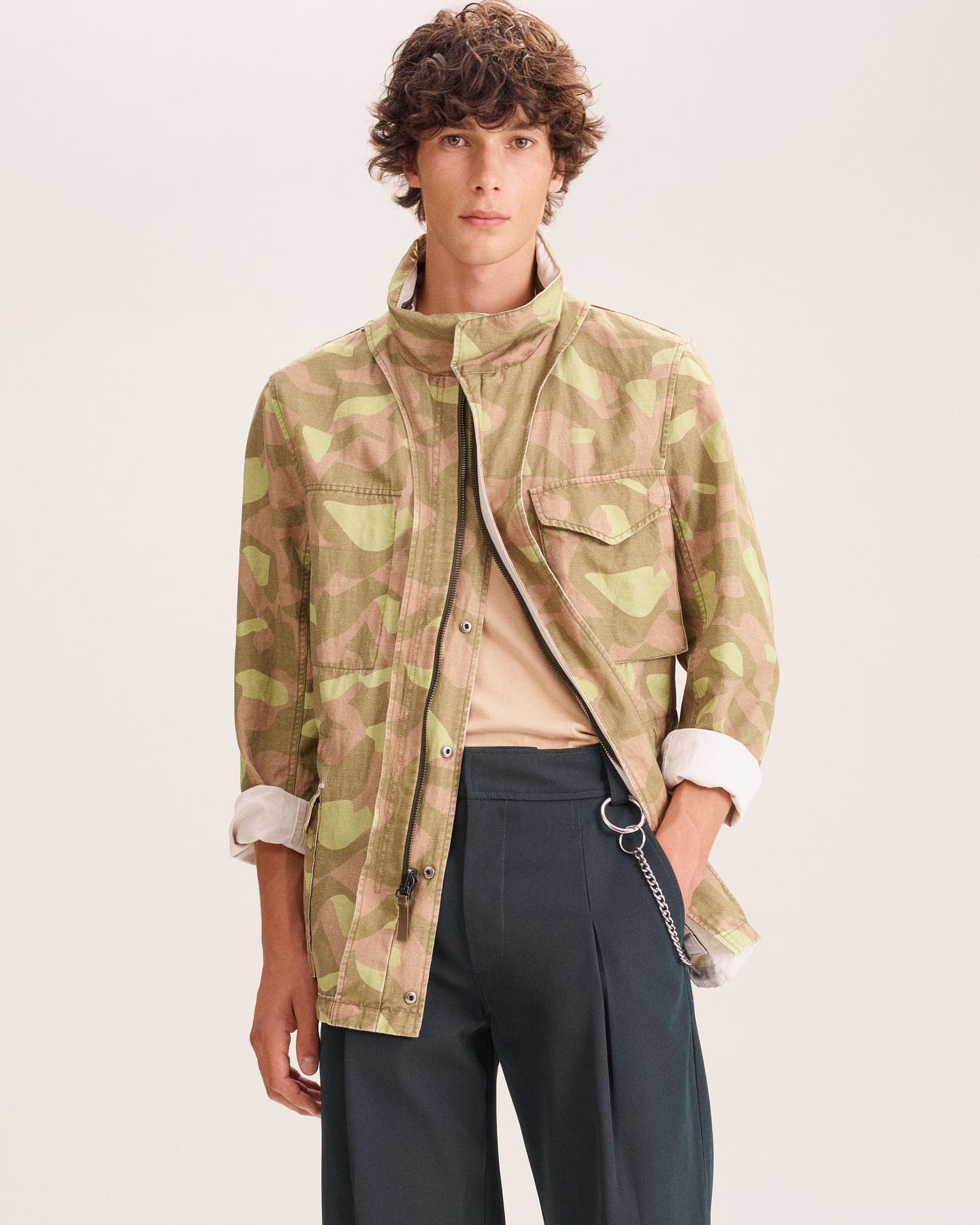 Anton J (@antonjaeger) for Yves Salomon's Army Spring/Summer 2020 lookbook. Photography by Amit Israeli, styling by Pau Avia, hair by Ramona Eschbach, makeup by Anthony Preel and casting by Shaun Beyen.