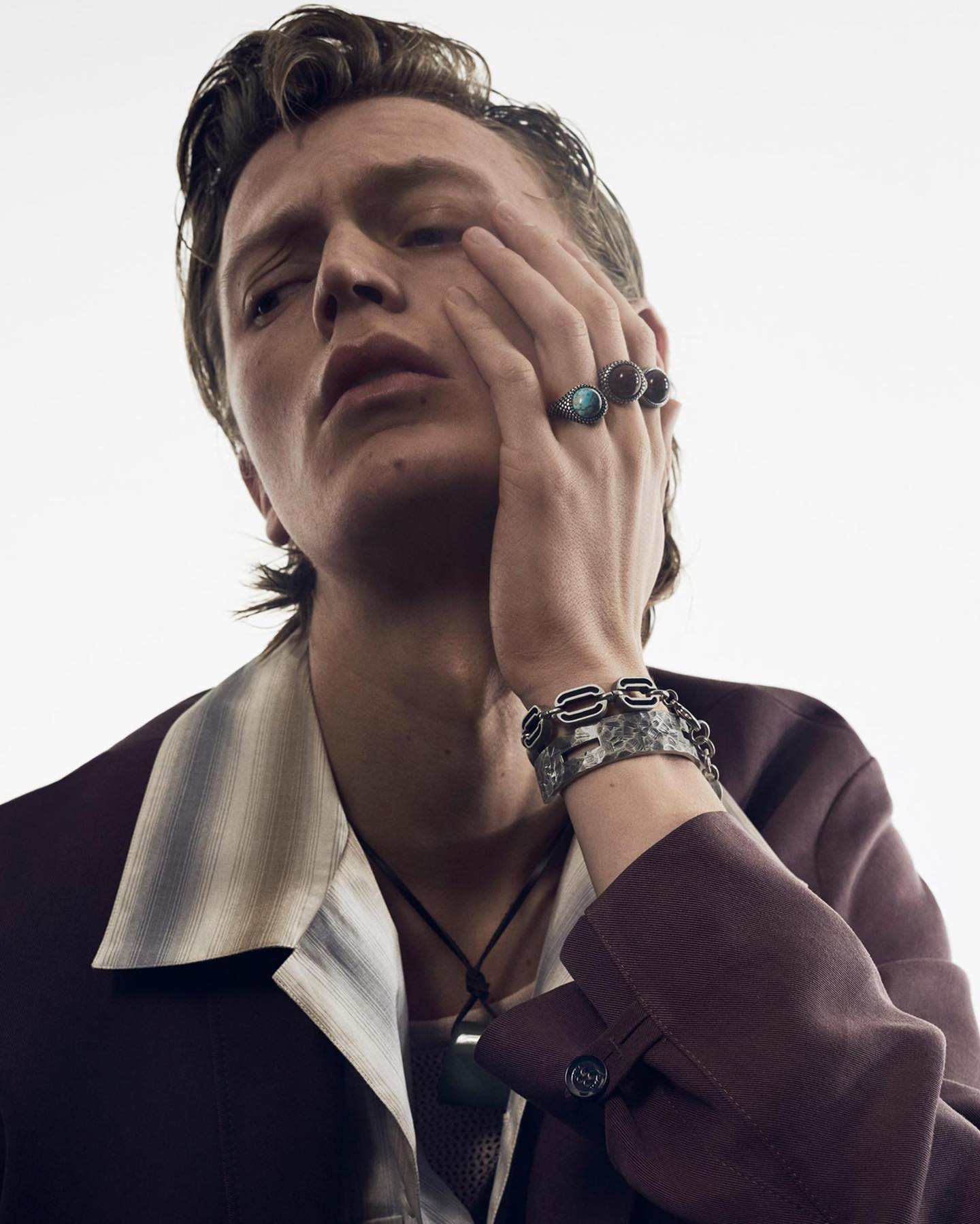 Jonas G (@jonasgloeer) for Zara's Spring/Summer 2020 campaign. Creative direction by Fabien Baron, photography by Craig McDean, styling by Karl Templer, hair by Eugene Souleiman, makeup by Susie Sobol and casting by Ashley Brokaw.