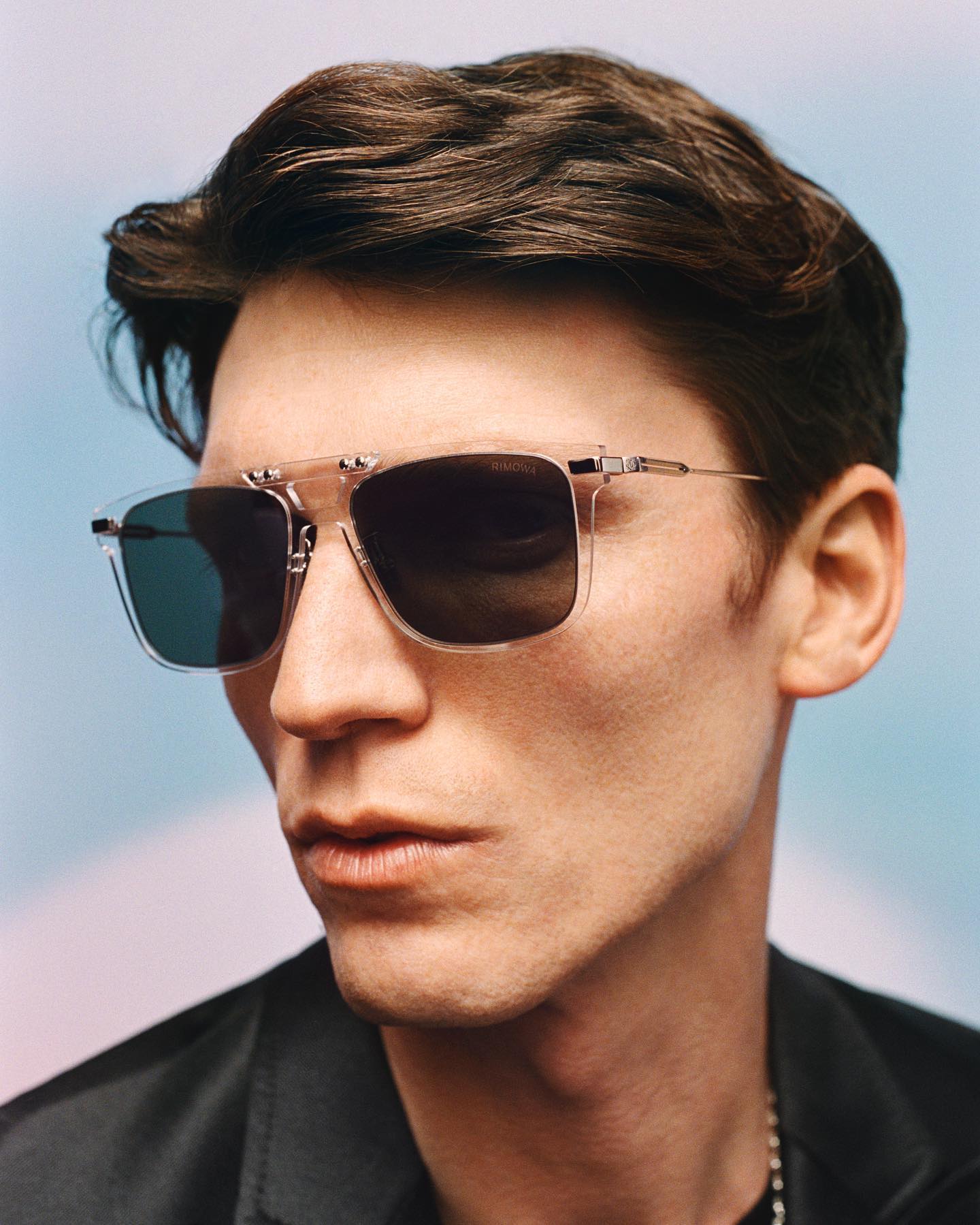 Tillmann (@tillmannmeister) for Rimowa's 2020 eyewear campaign. Art direction by Yannis Henrion, photography by Ian Kenneth Bird, styling by Flora Huddart, hair by Naoki Komiya, makeup by Pep Gay and casting by Piotr Chamier.