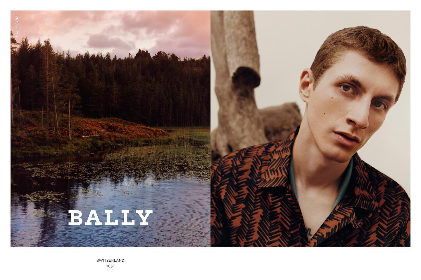 Henry (@henrykitcher) for Bally's Autumn/Winter 2020 campaign. Art direction by Jaime Perlman, photography by Harley Weir, styling by Jonathan Kaye, hair by Cyndia Harvey, makeup by Niamh Quinn and casting by Piergiorgio Del Moro and Arthur Méjean for DMCASTING.