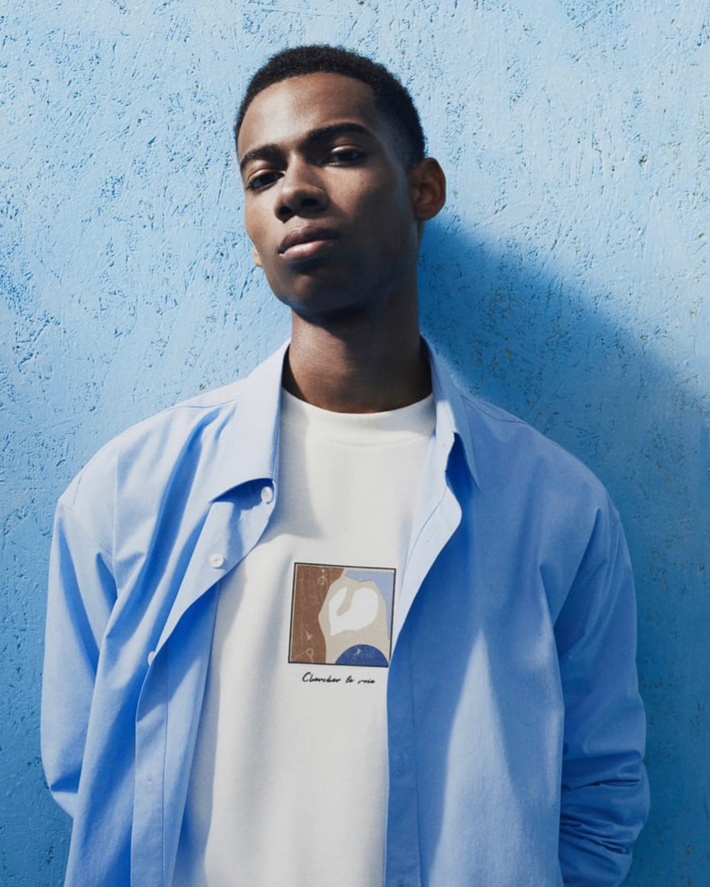 Keiron (@kcaynes) for Zara Man's Autumn/Winter 2020 Smart Casual Collection. Photography by Tyler Mitchell, styling by Yohana Lebasi and hair by Gary Gill.