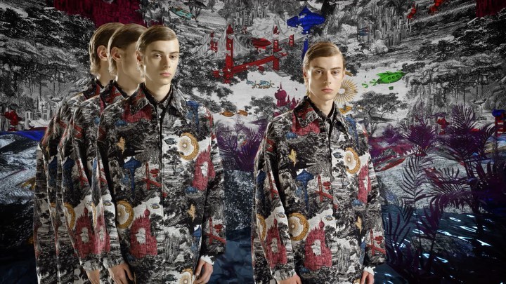 Callum (@callumheslop) for Valentino Pre-Fall 2020. Direction by YH Fong, hair by Hirokazu EnDo, makeup by Phebe Wu and casting by Sarah Bunter.