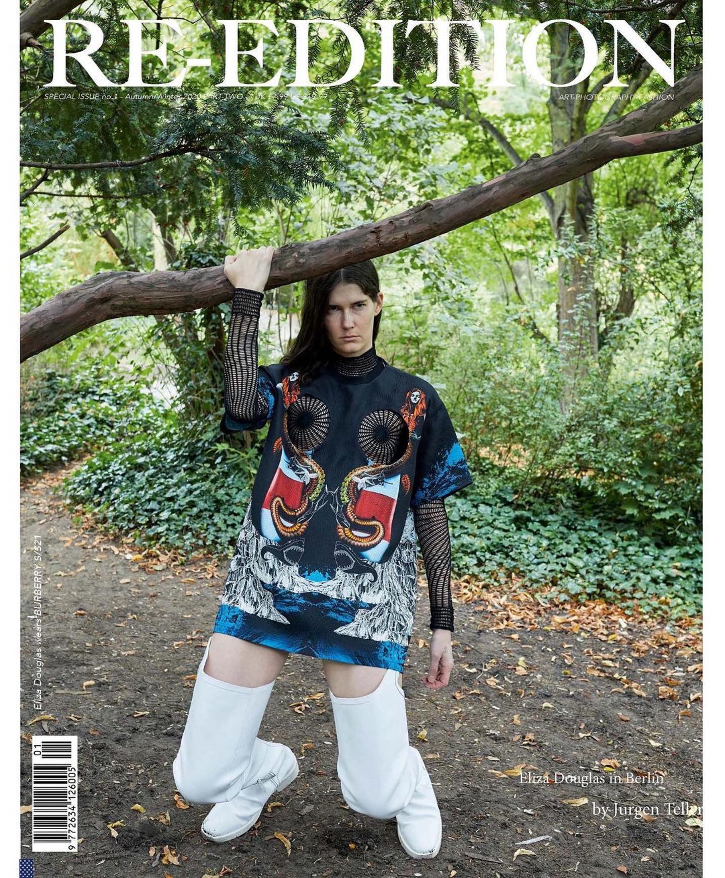 Eliza (@elizad0uglas) for Re-Edition Magazine. Photography by Juergen Teller, styling by Jo Barker and hair by Franziska Presche.